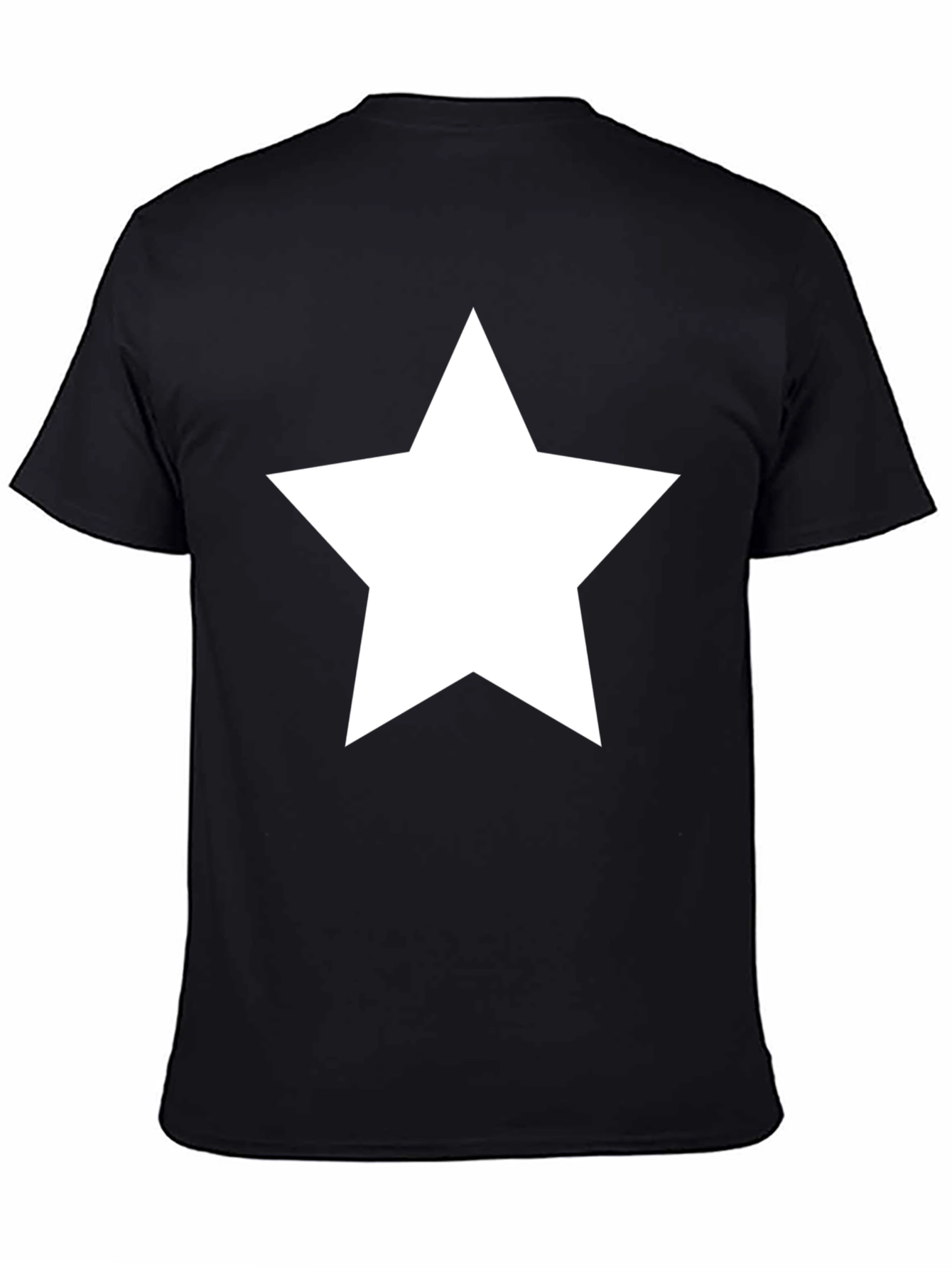 Bold Star Graphic Tee - Classic Black Cotton T-Shirt