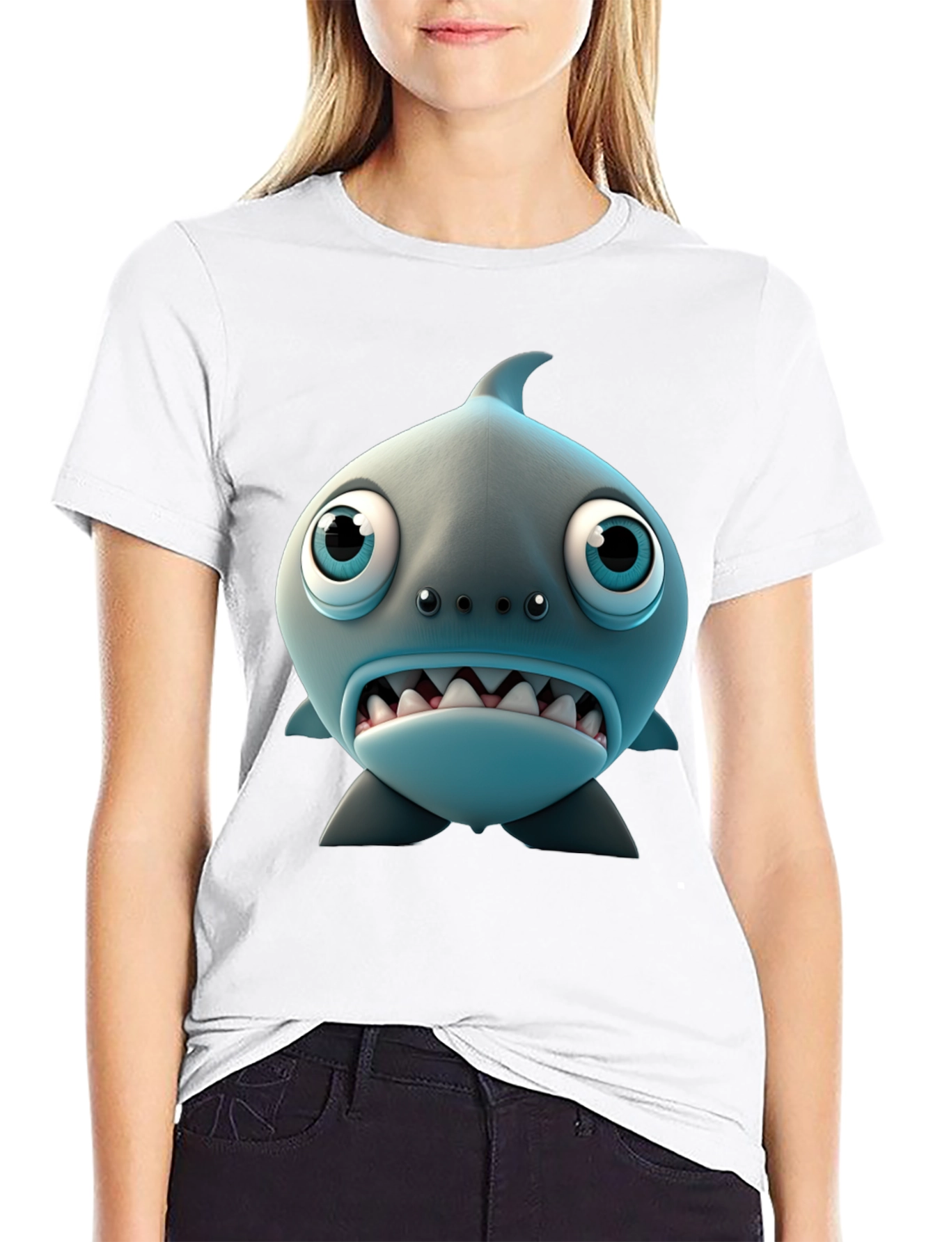 Cartoon Shark Graphic Tee