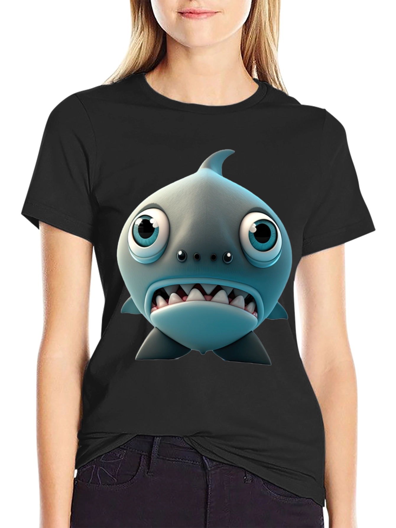 Cartoon Shark Graphic Tee