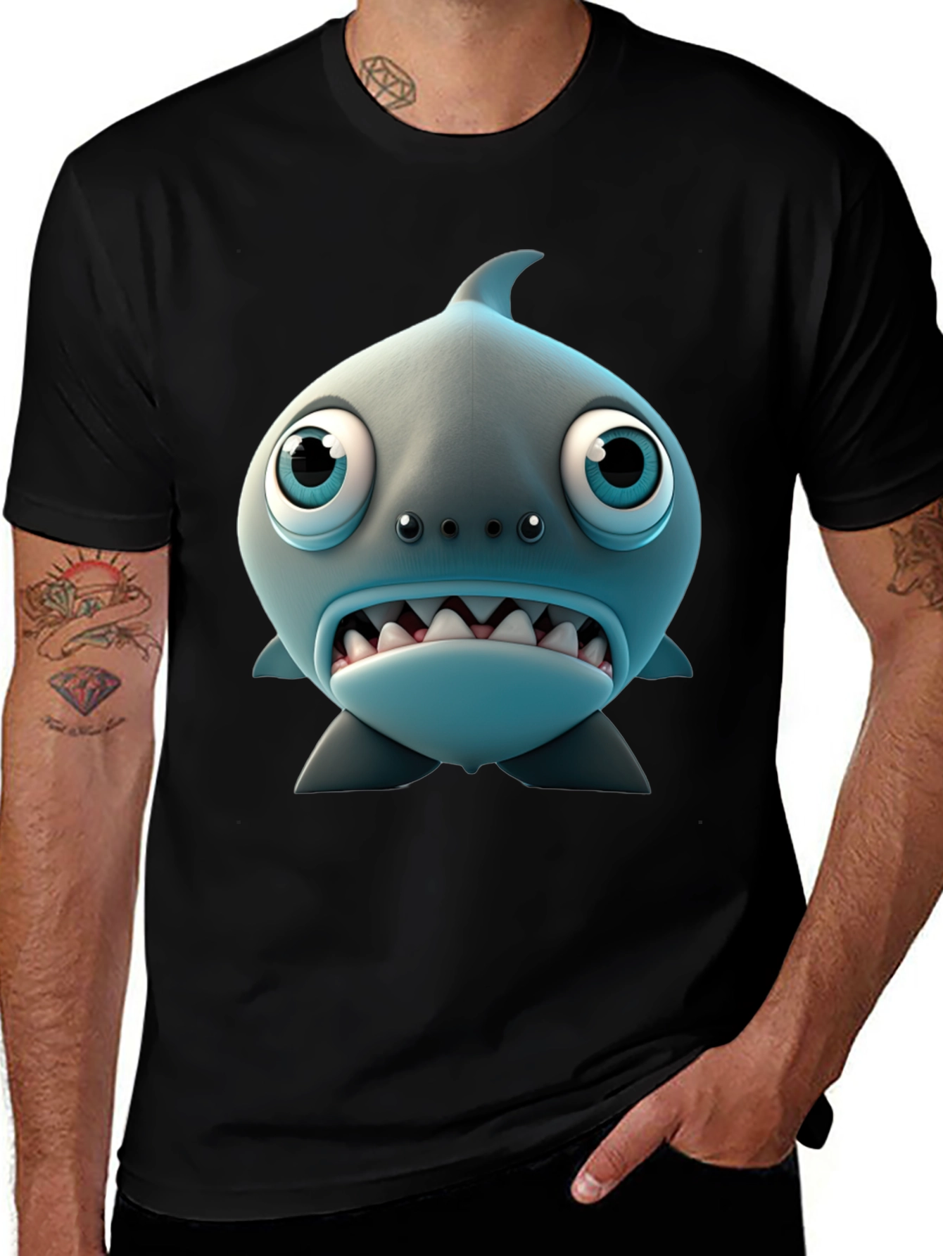 Cartoon Shark Graphic Tee