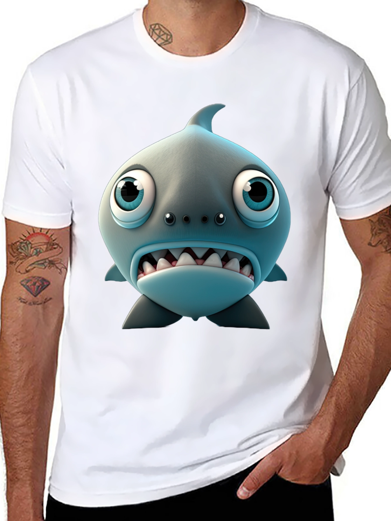Cartoon Shark Graphic Tee
