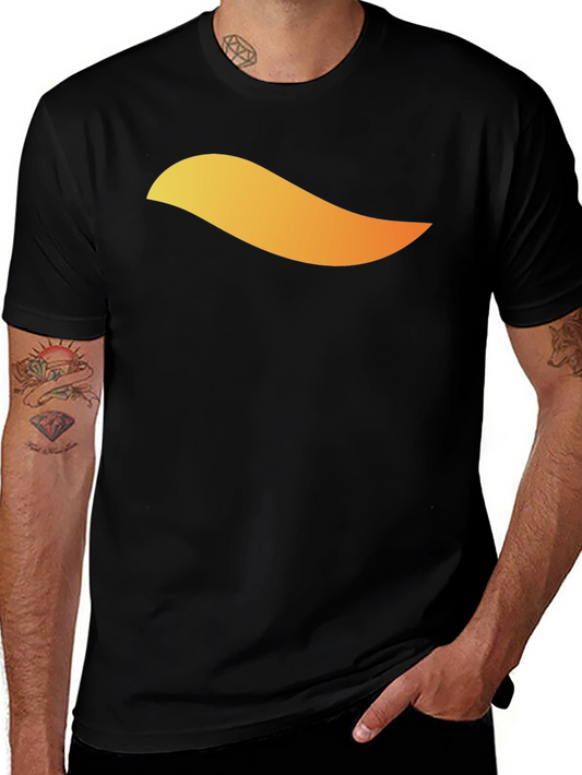 Mens Black T-Shirt with Abstract Graphic