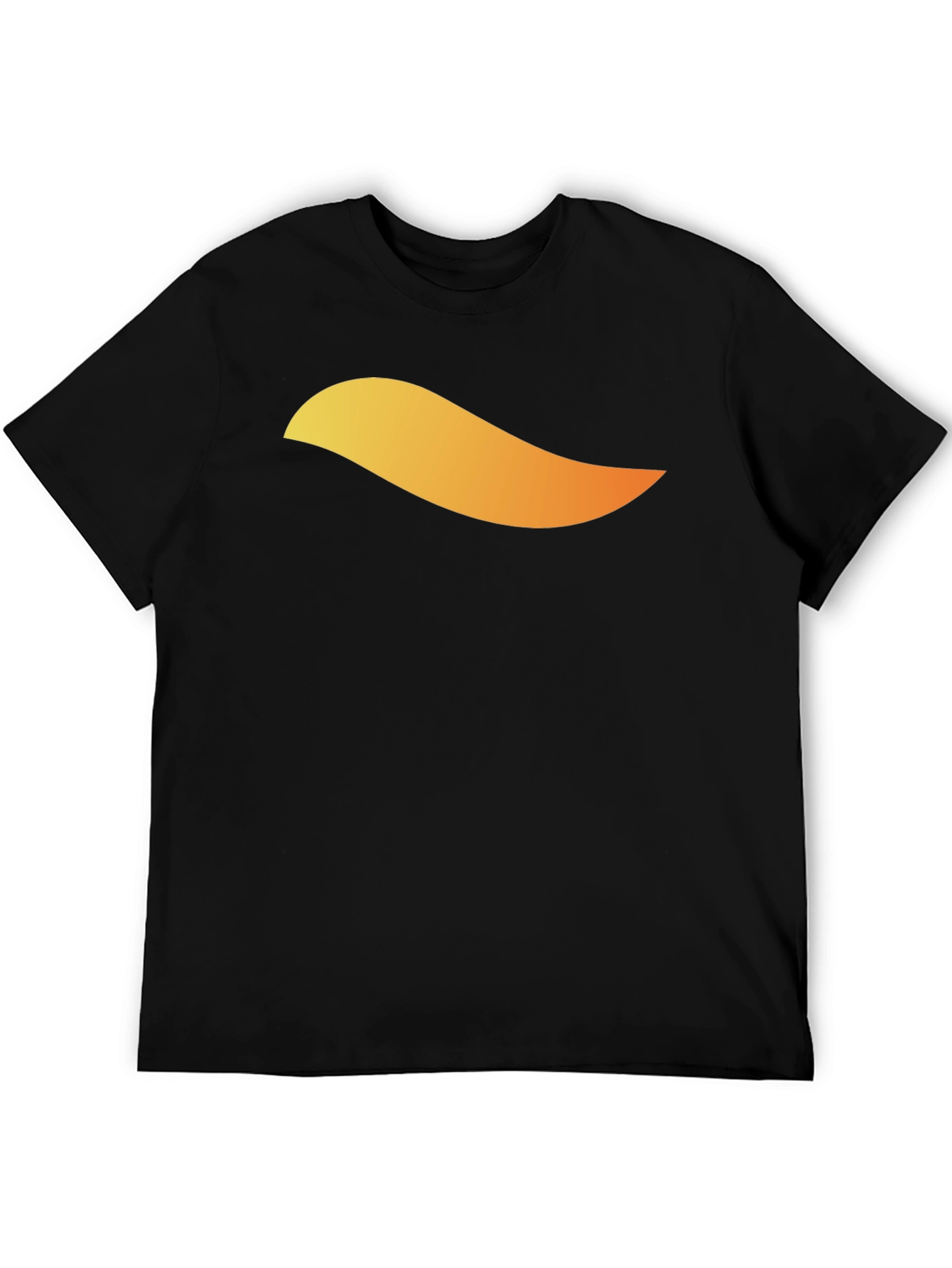 Mens Black T-Shirt with Abstract Graphic