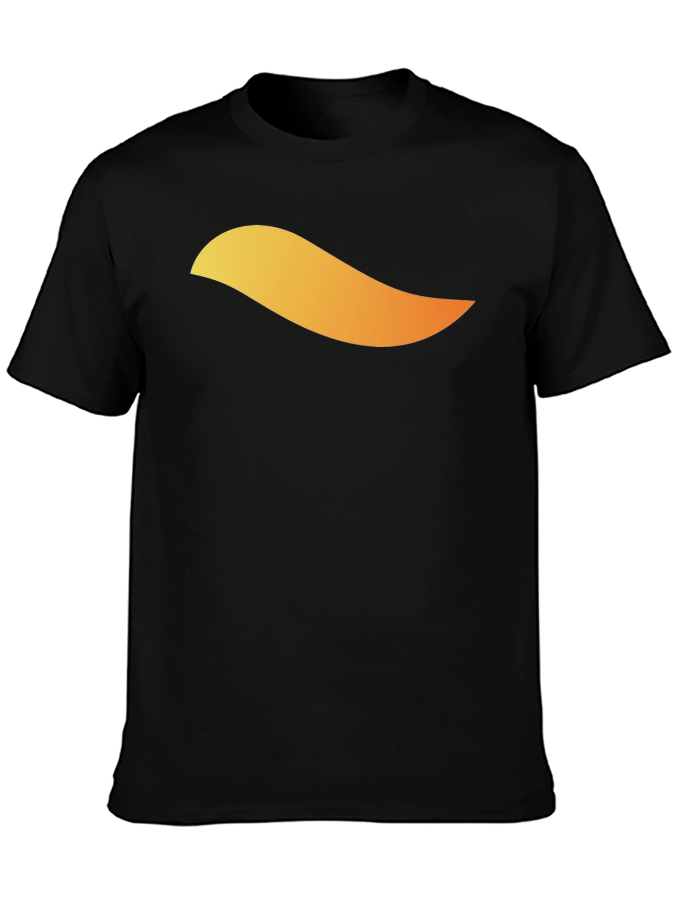 Mens Black T-Shirt with Abstract Graphic