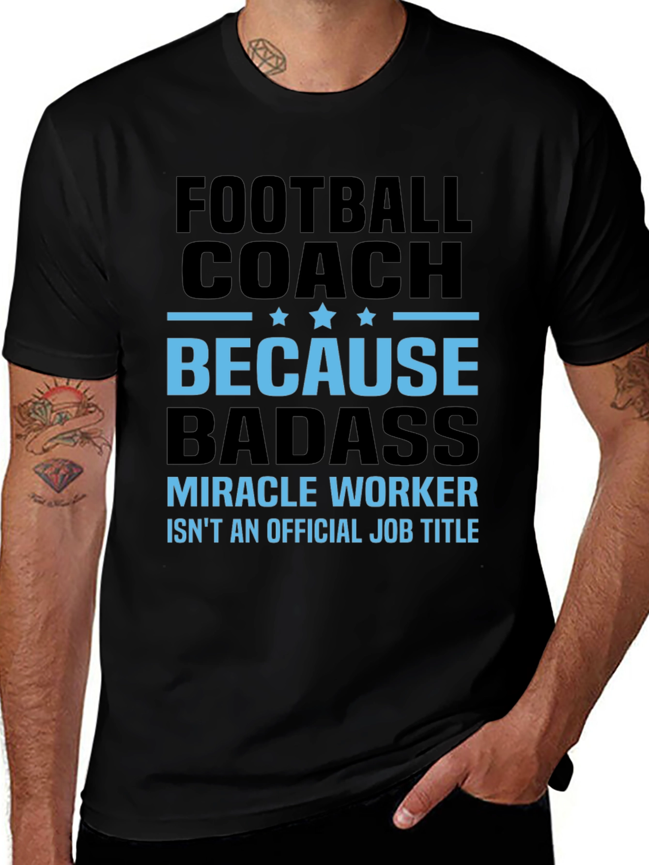Football Coach Because Badass Graphic T-Shirt