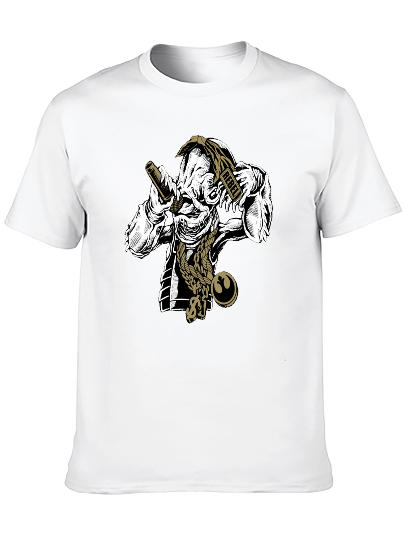 Rebel Rapper T-Shirt - Black Cotton Graphic Tee