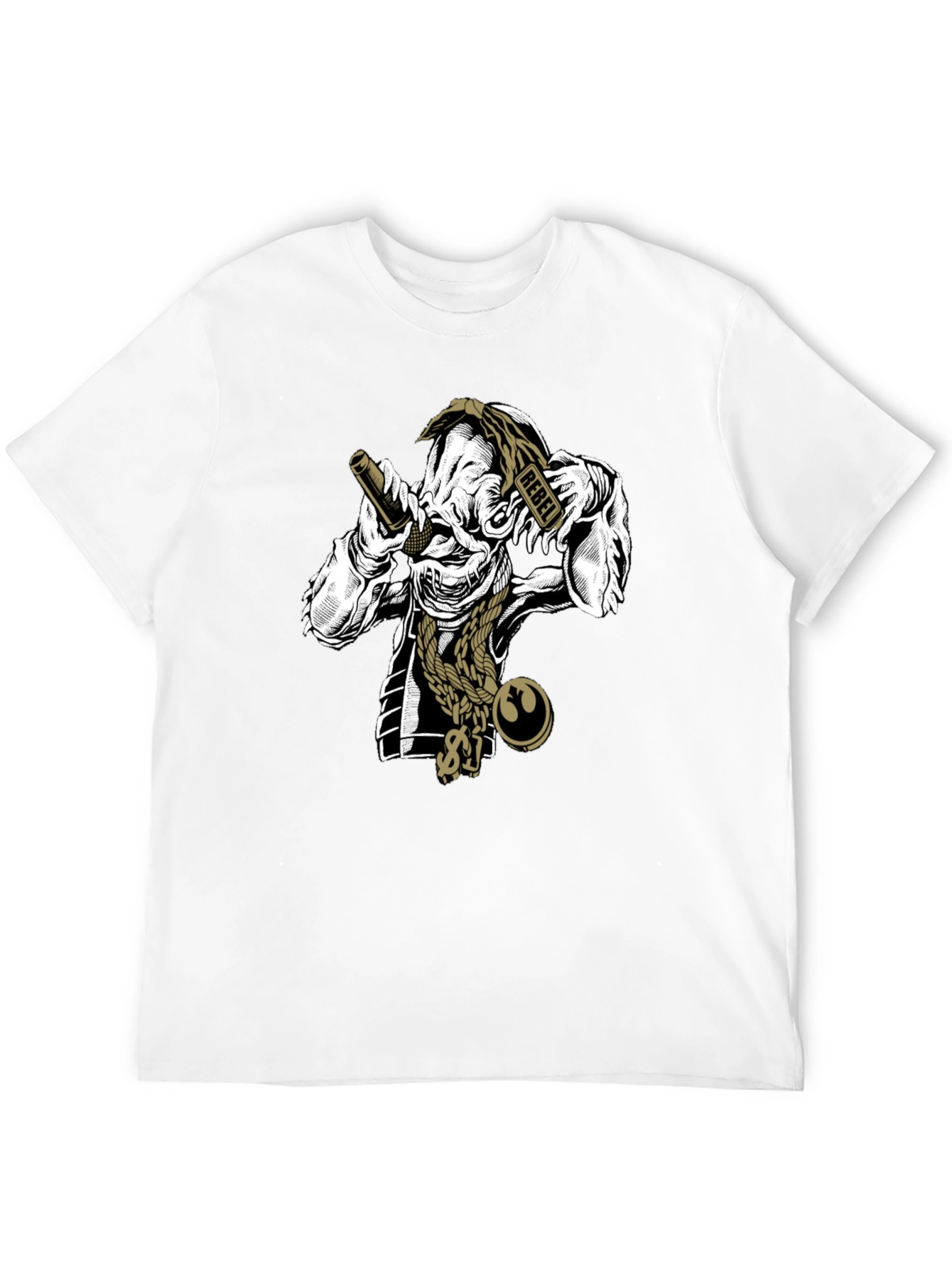 Rebel Rapper T-Shirt - Black Cotton Graphic Tee