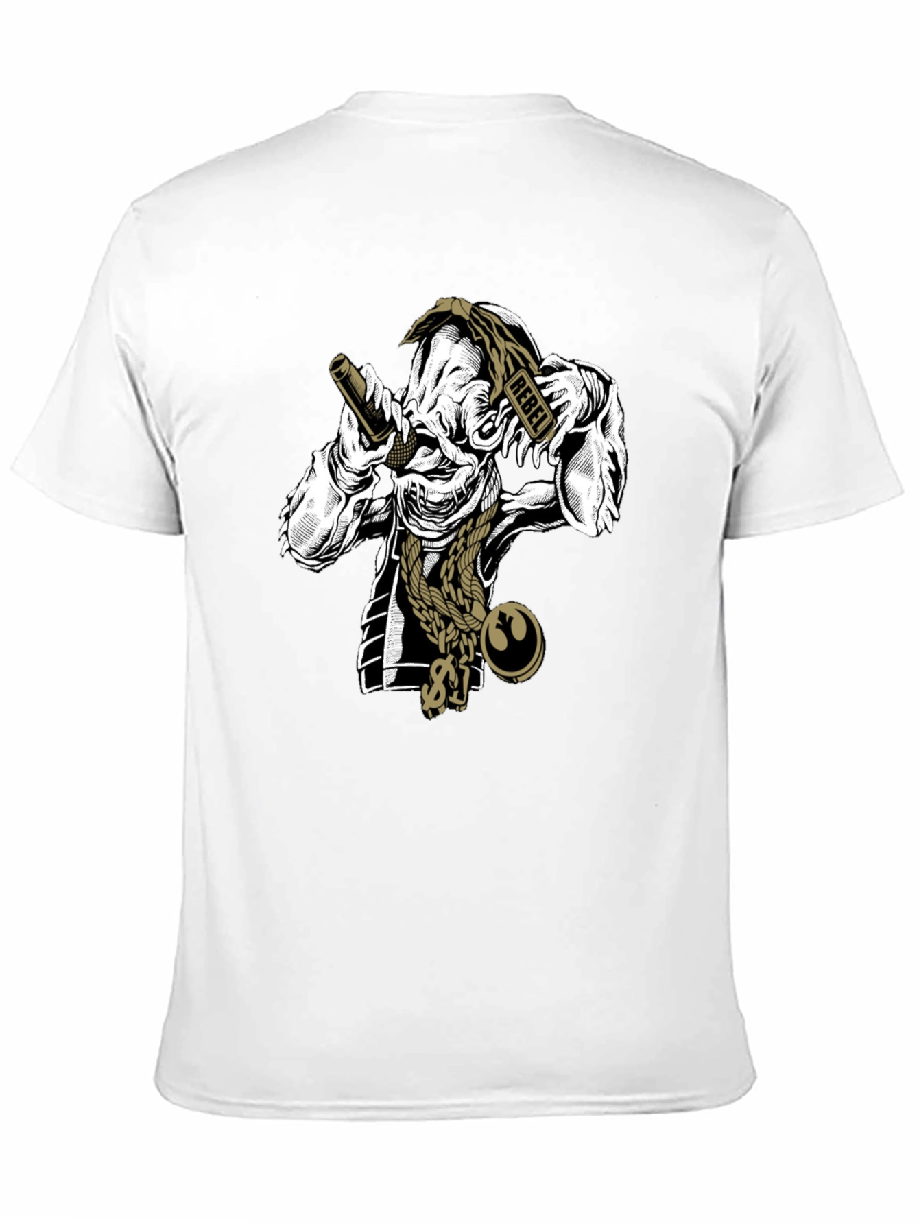 Rebel Rapper T-Shirt - Black Cotton Graphic Tee