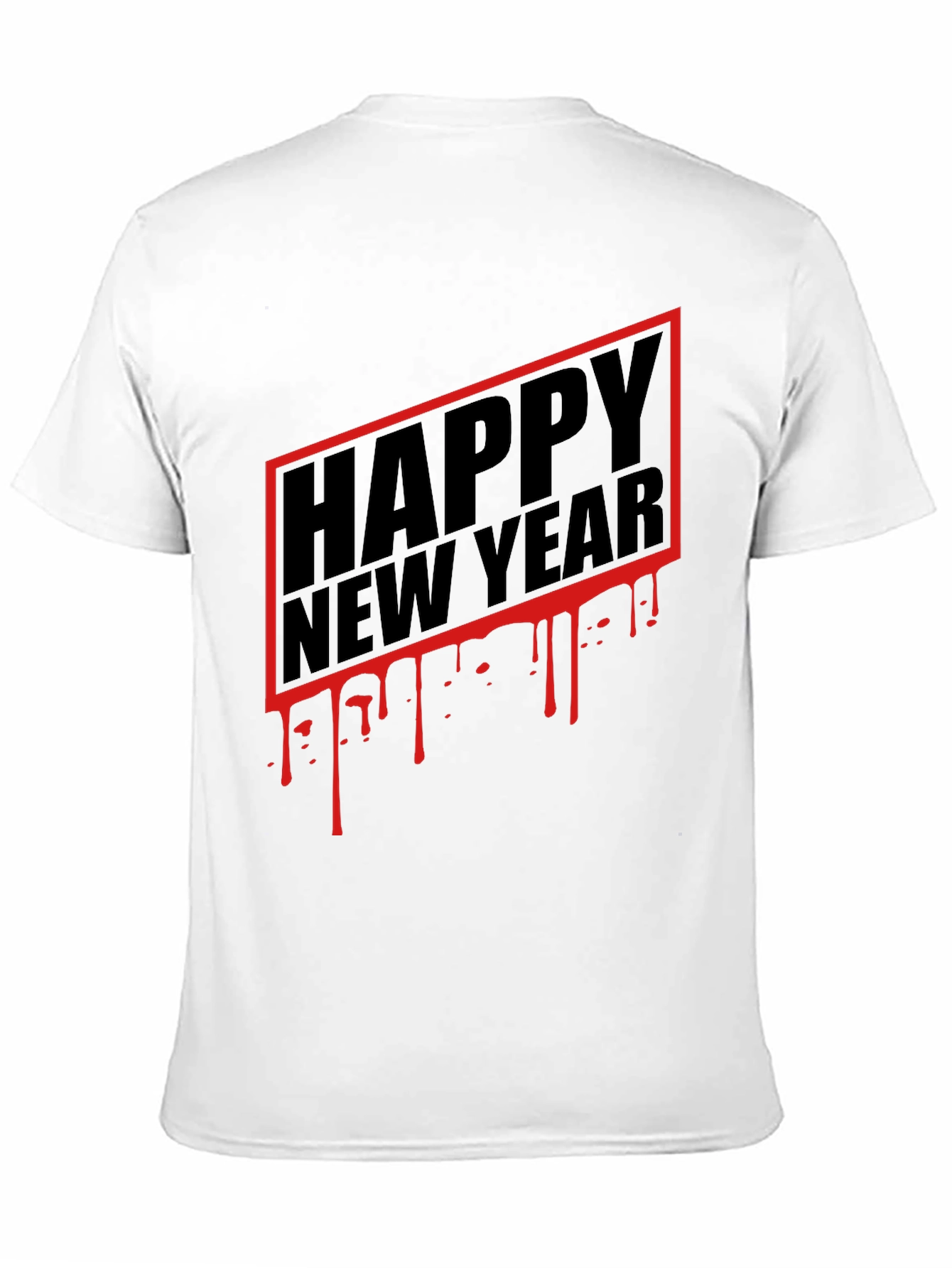 Happy New Year Graphic Tee - Black