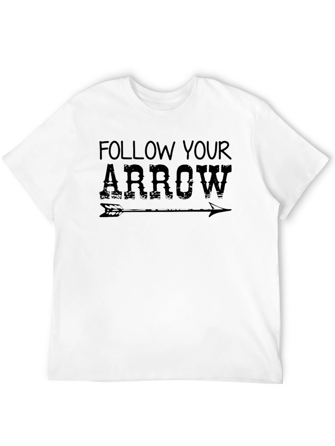 Follow Your Arrow Graphic T-Shirt - Black Cotton Tee
