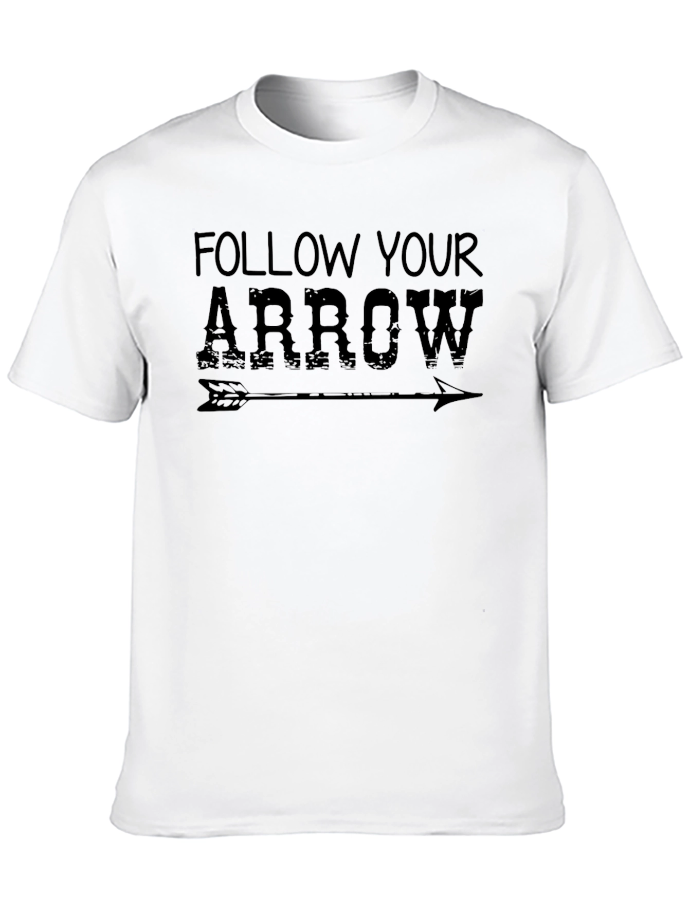 Follow Your Arrow Graphic T-Shirt - Black Cotton Tee