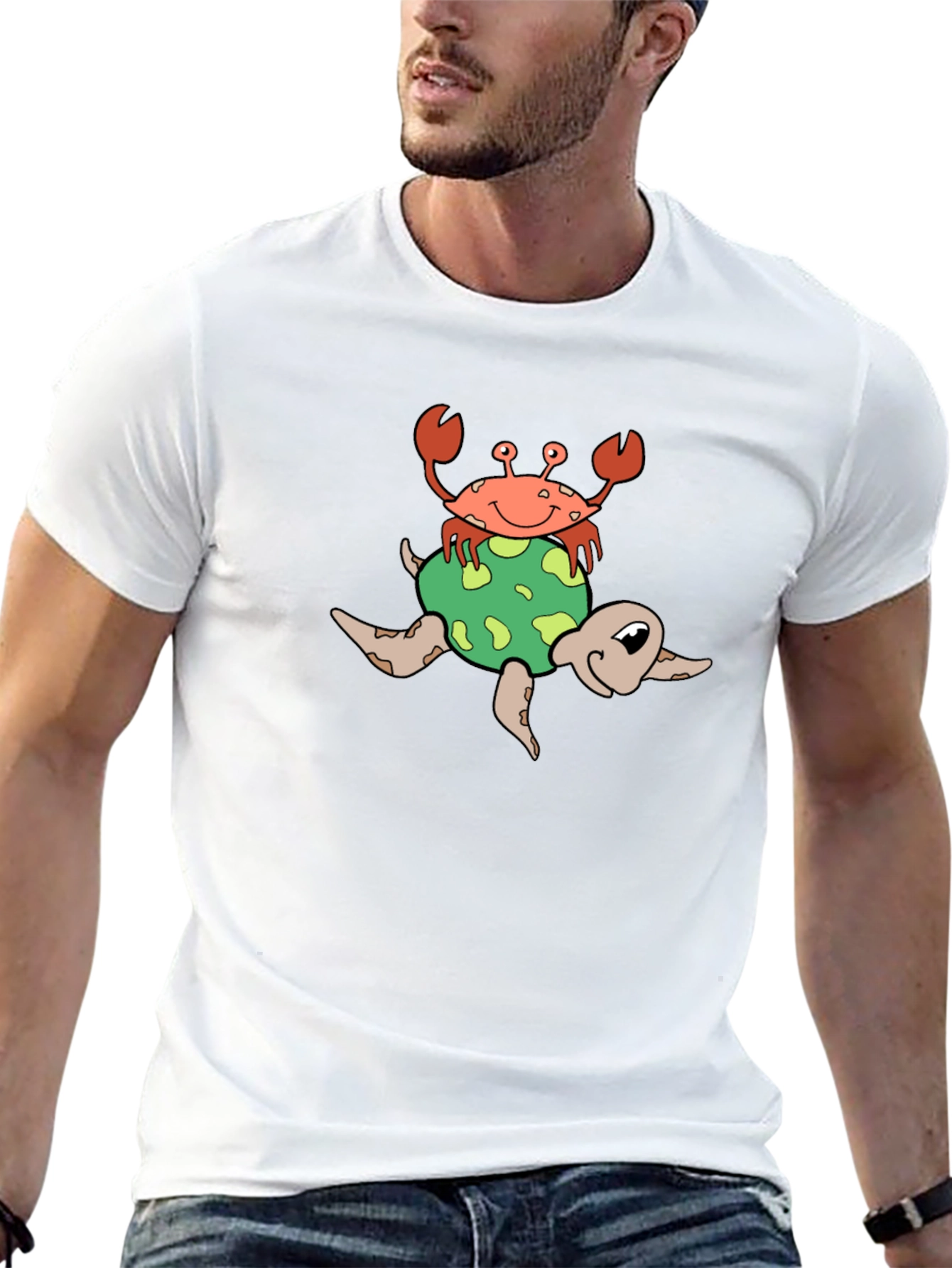 Crab and Turtle Graphic Tee