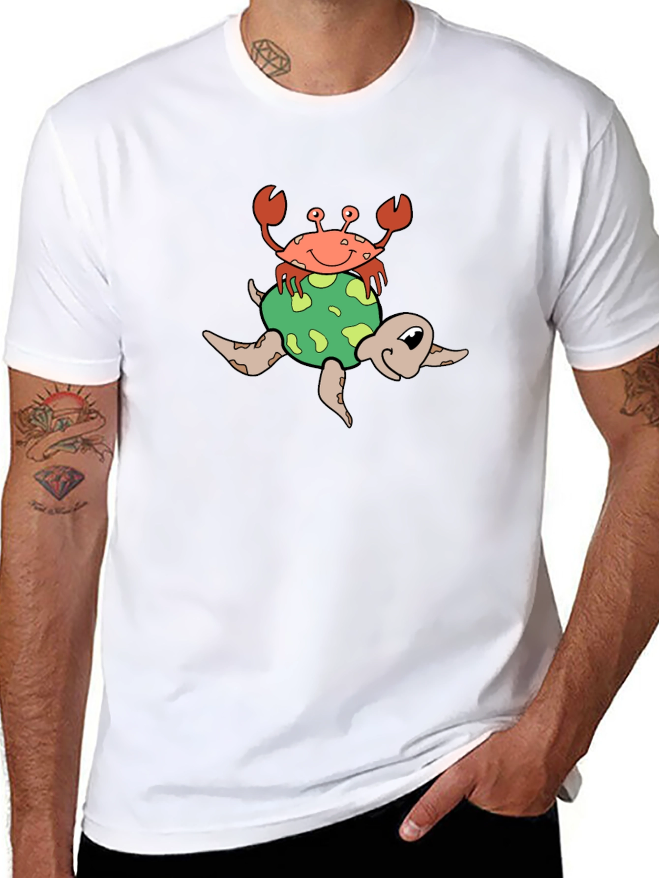 Crab and Turtle Graphic Tee