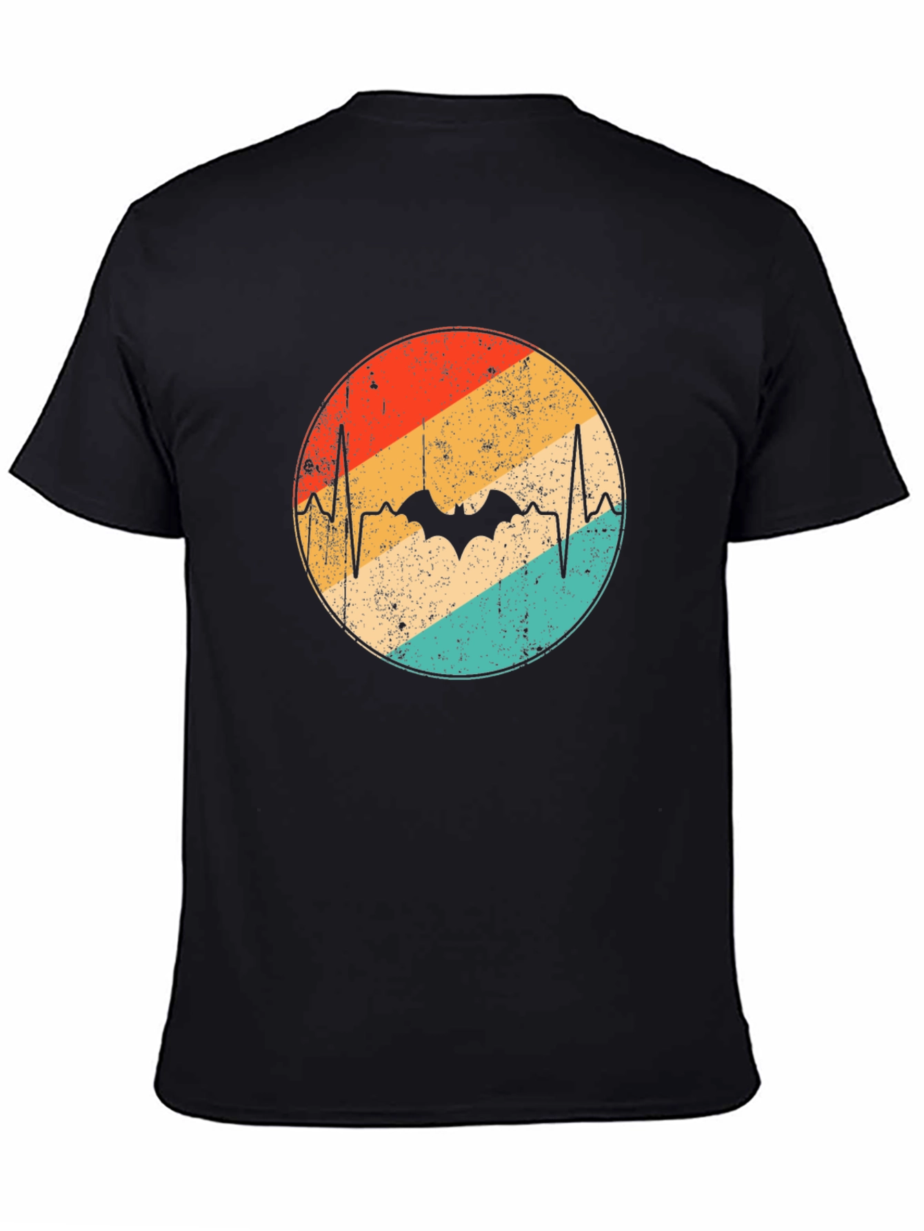 Retro Bat Heartbeat Graphic Tee