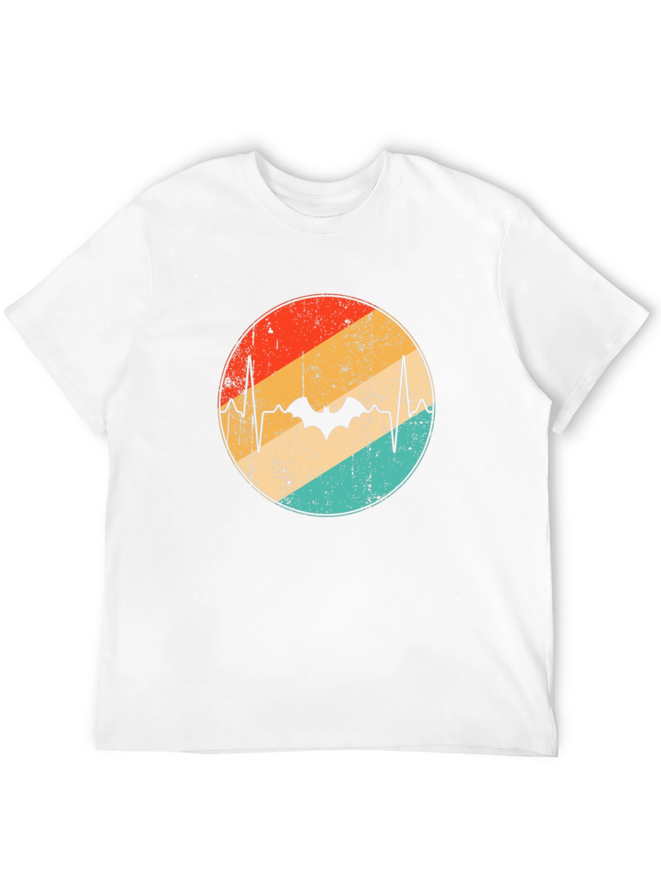 Retro Bat Heartbeat Graphic Tee