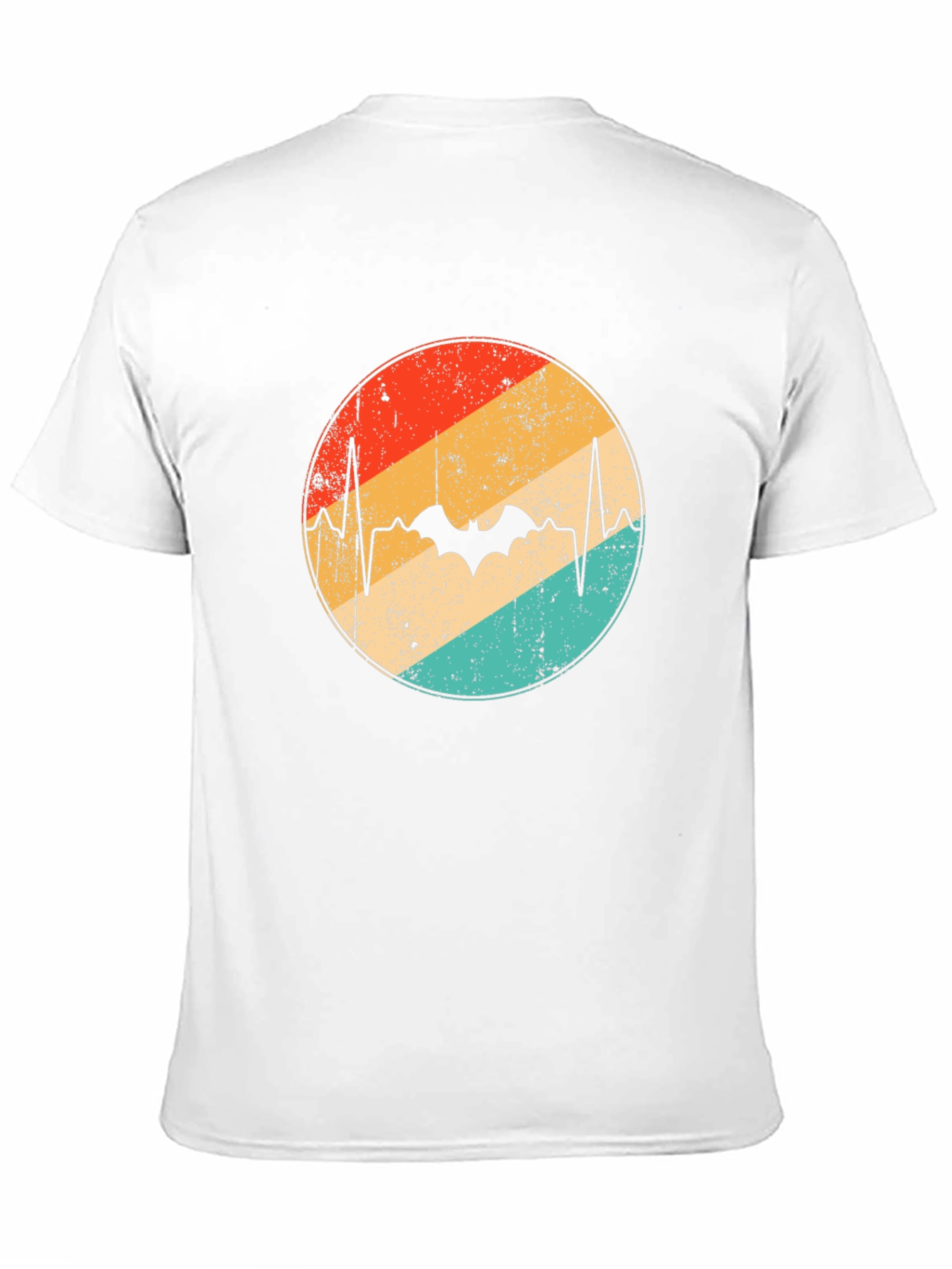 Retro Bat Heartbeat Graphic Tee