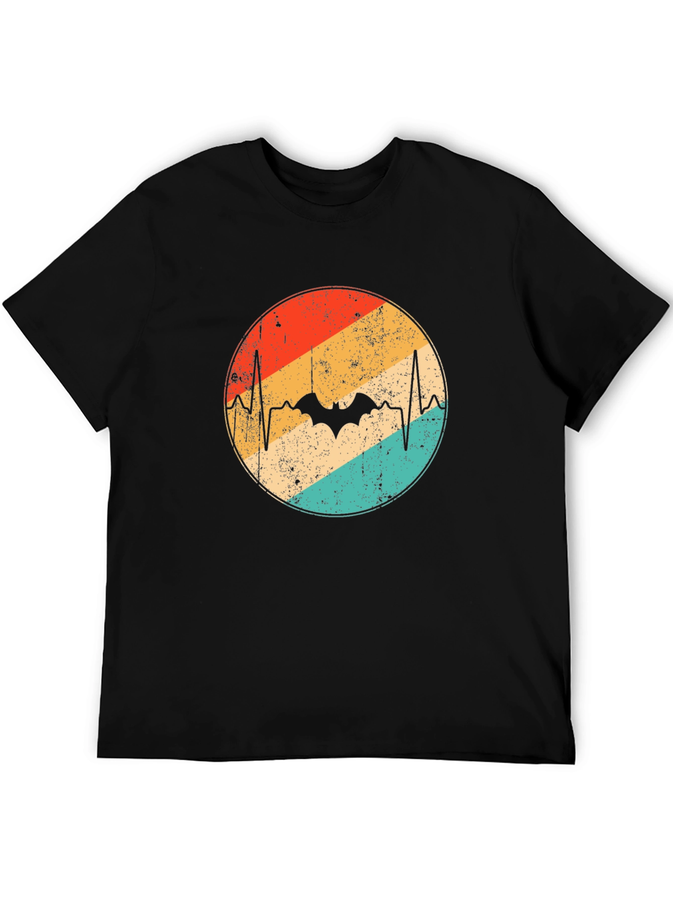 Retro Bat Heartbeat Graphic Tee