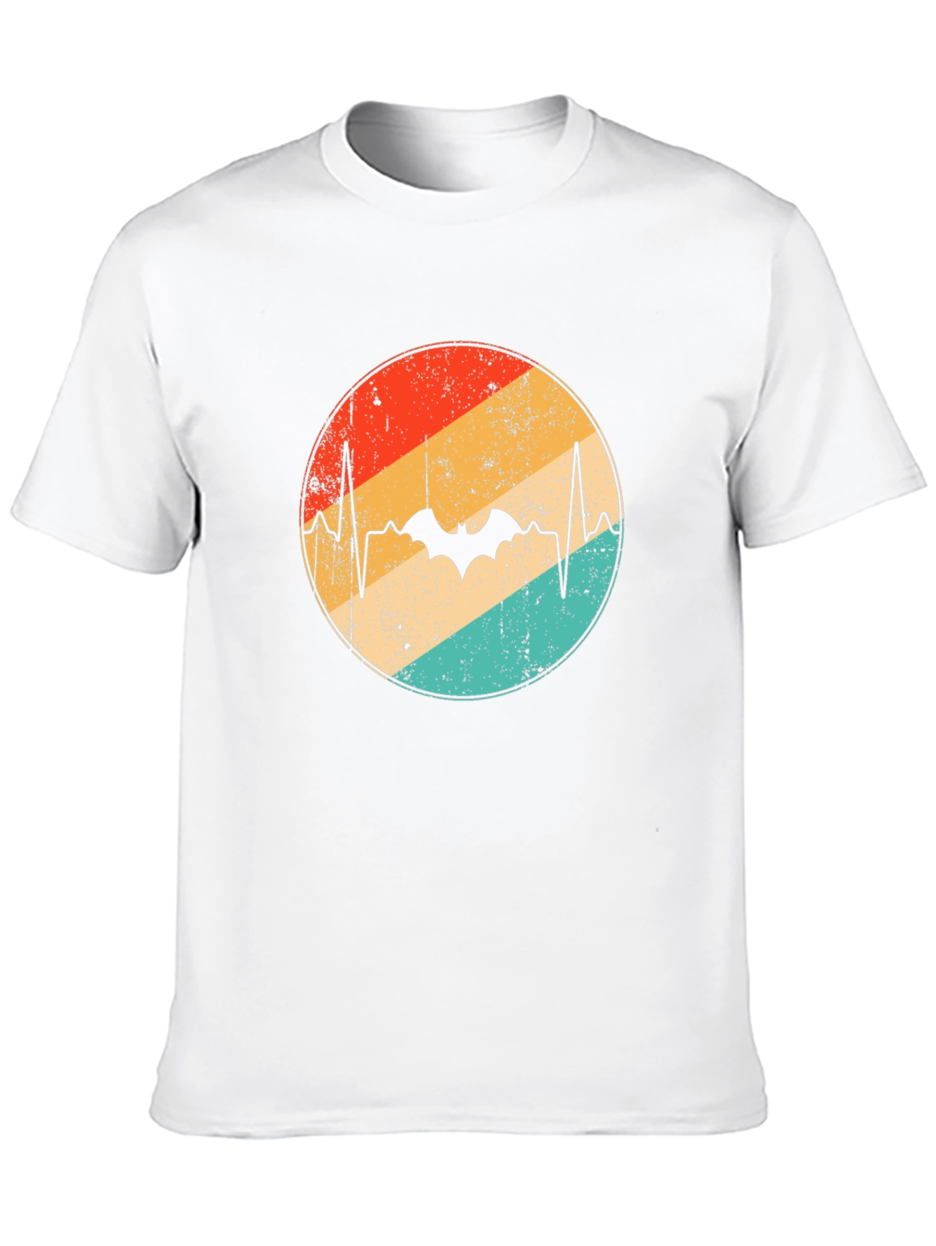 Retro Bat Heartbeat Graphic Tee