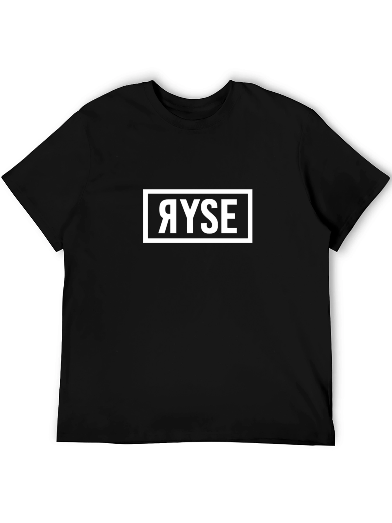 Modern Reverse Text Graphic Tee - Black