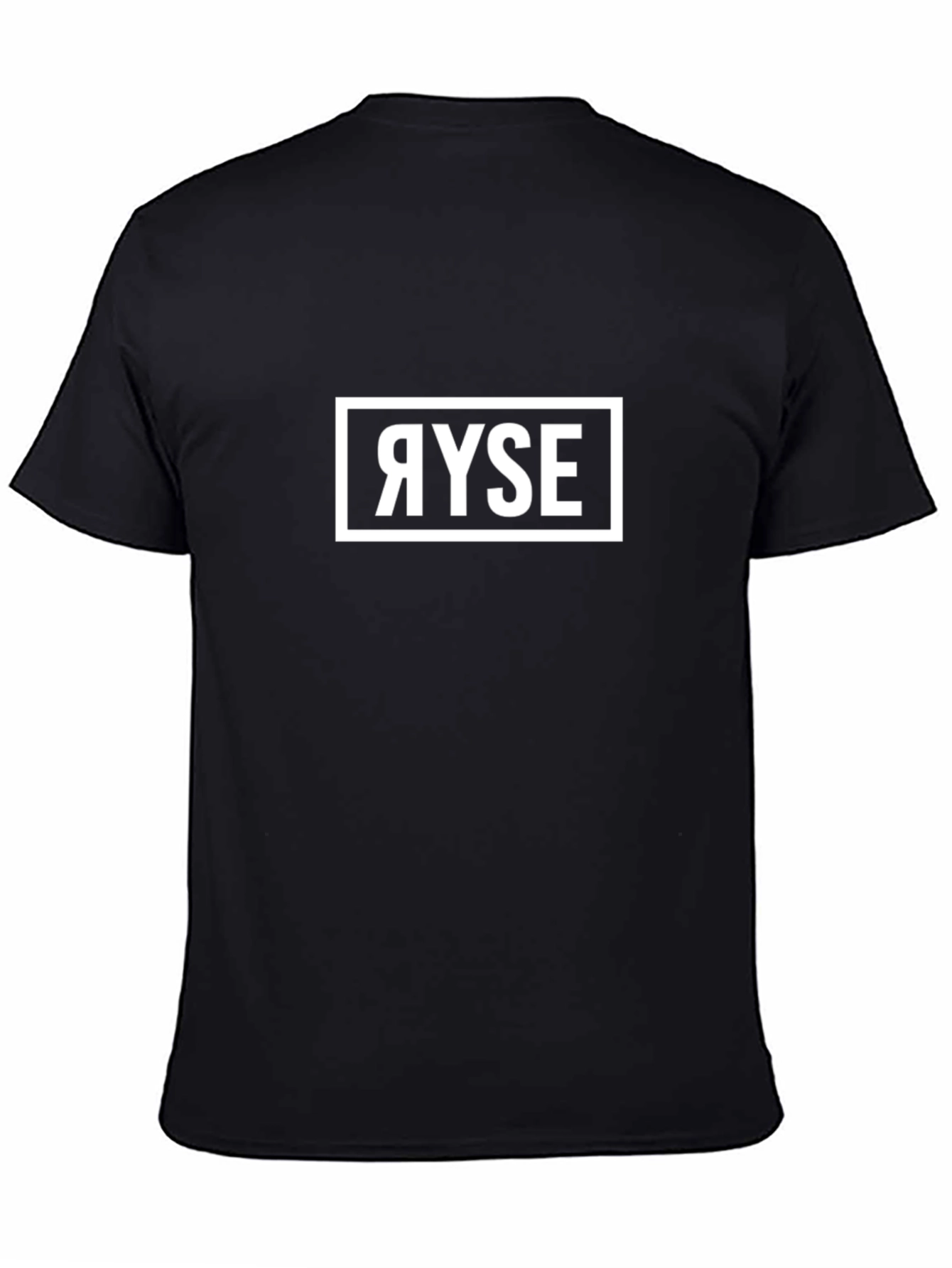 Modern Reverse Text Graphic Tee - Black