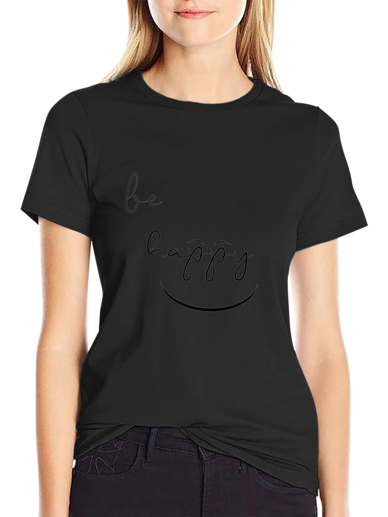 Be Happy Graphic Tee - Casual Comfort