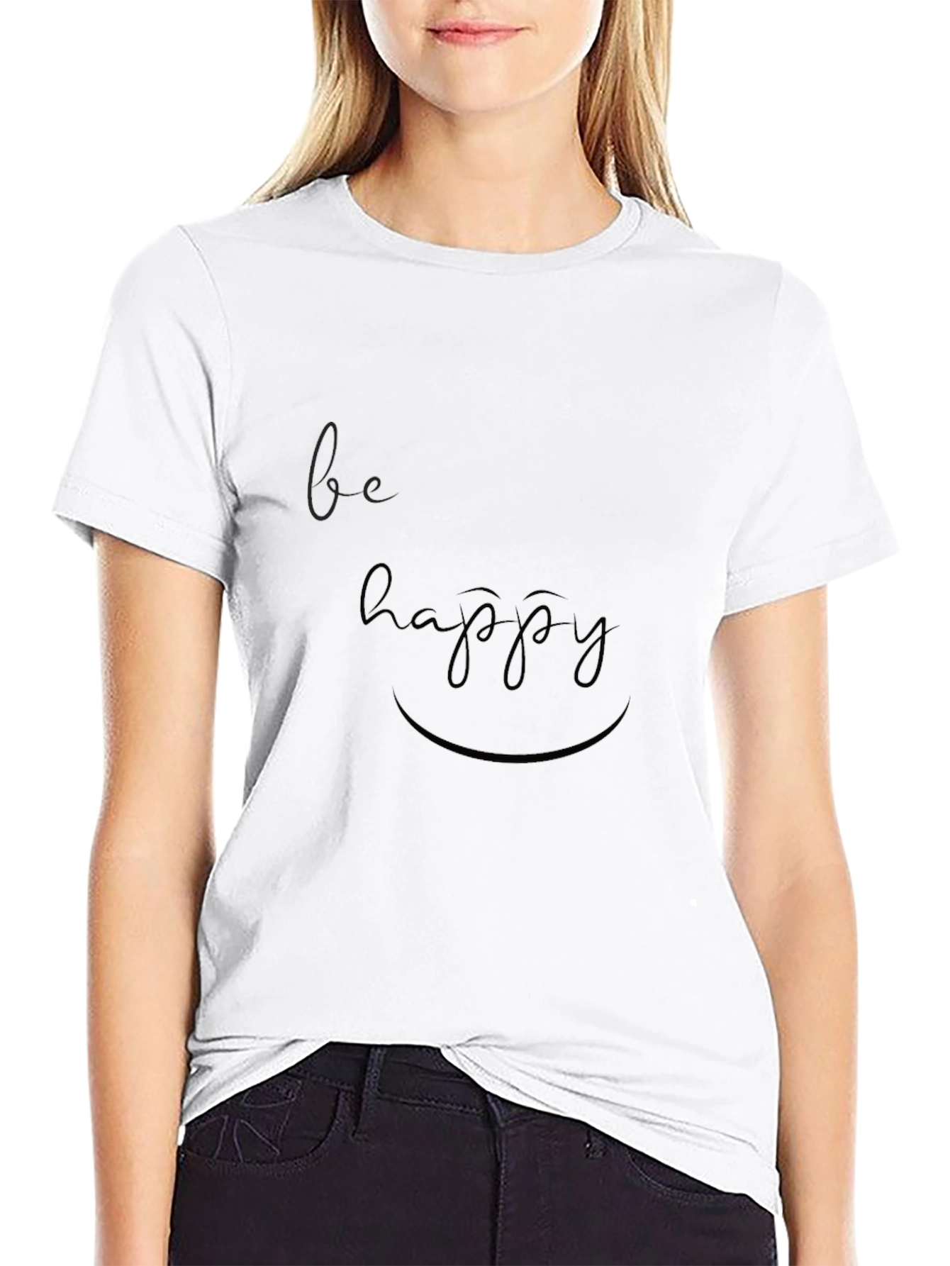 Be Happy Graphic Tee - Casual Comfort