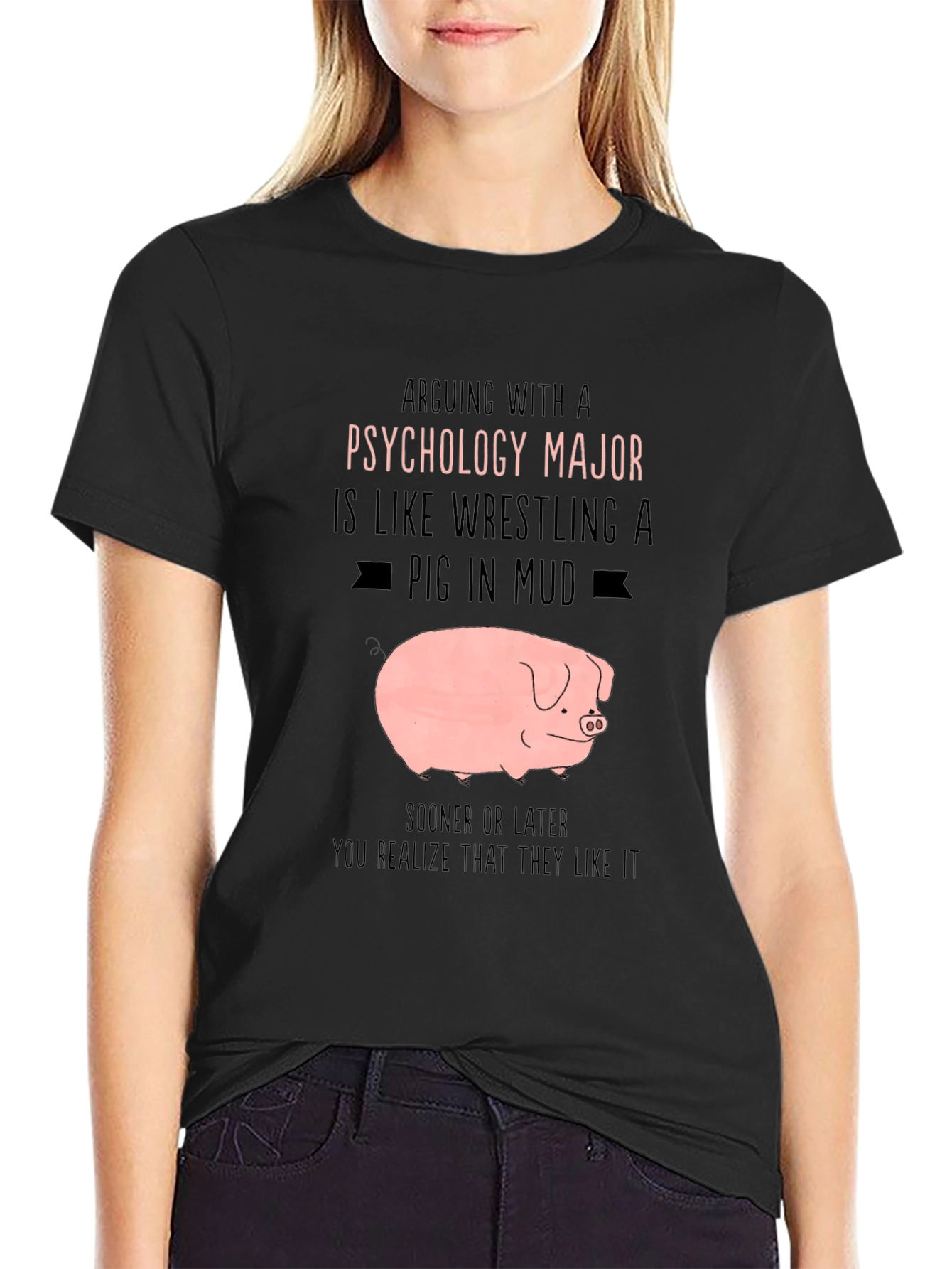 Psychology Major Pig T-Shirt