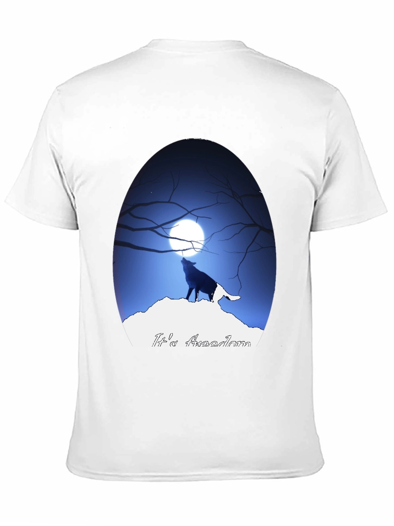Wolf Howling at Moon Graphic Tee