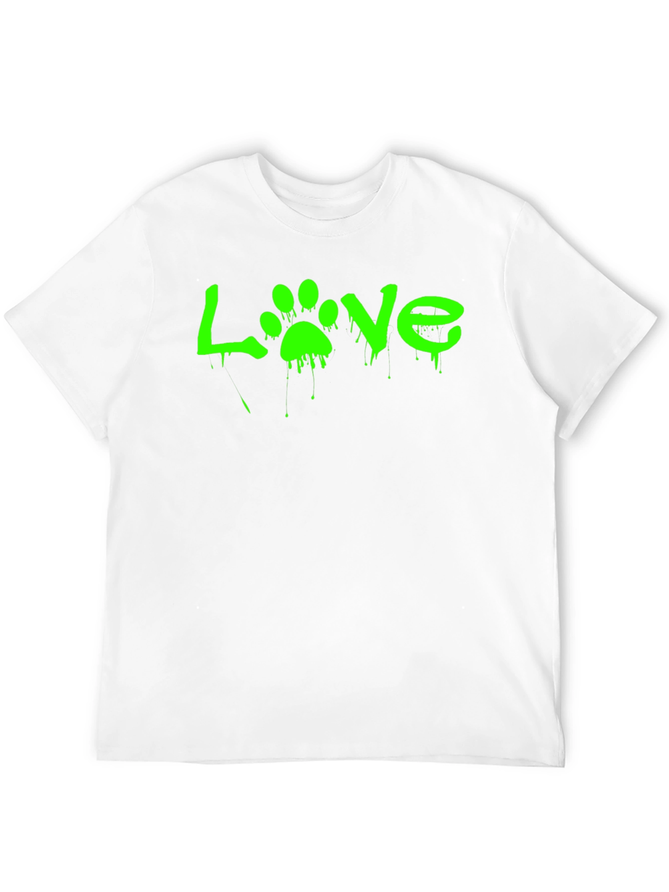 Love Paw Print Graphic Tee - Black