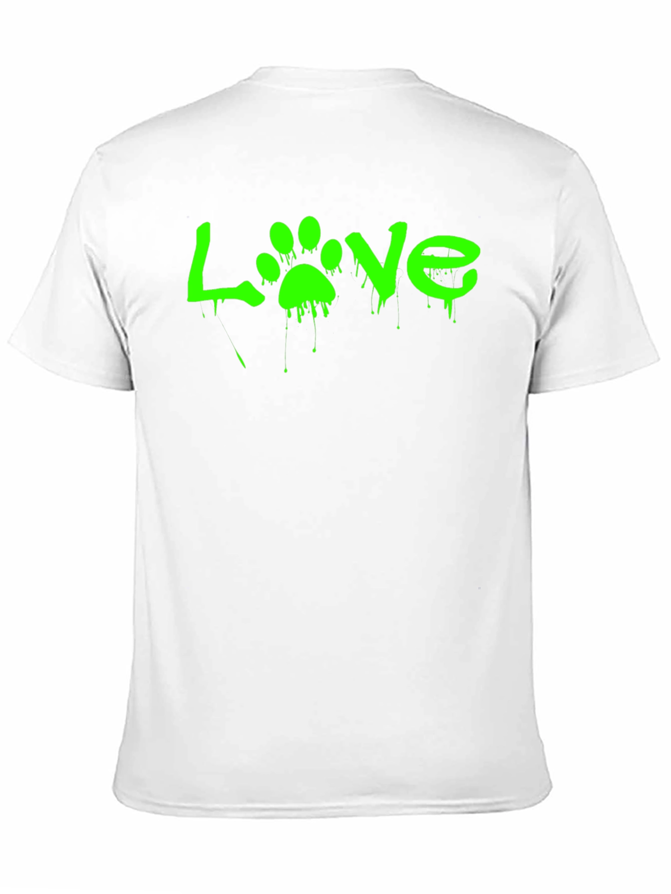 Love Paw Print Graphic Tee - Black