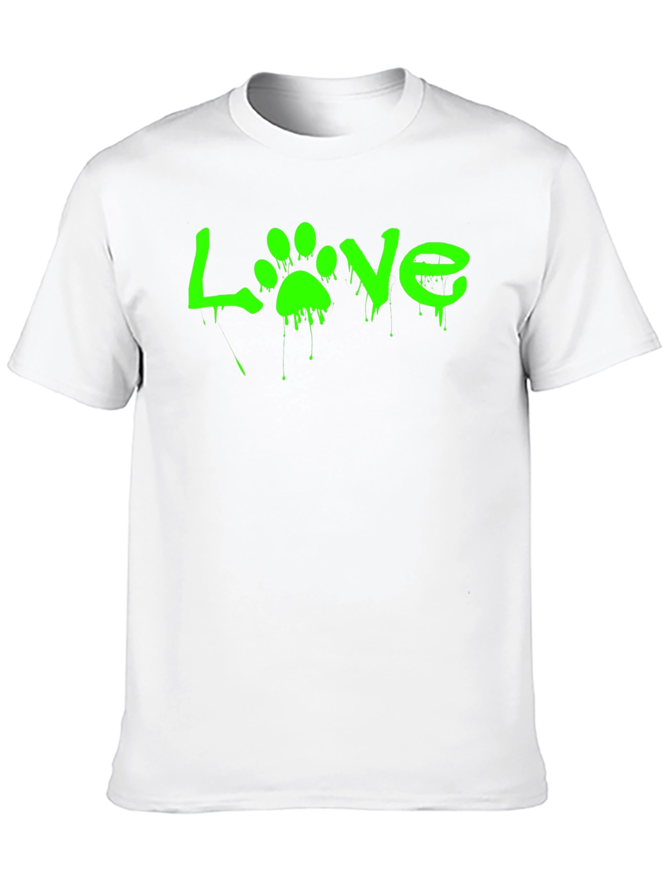 Love Paw Print Graphic Tee - Black