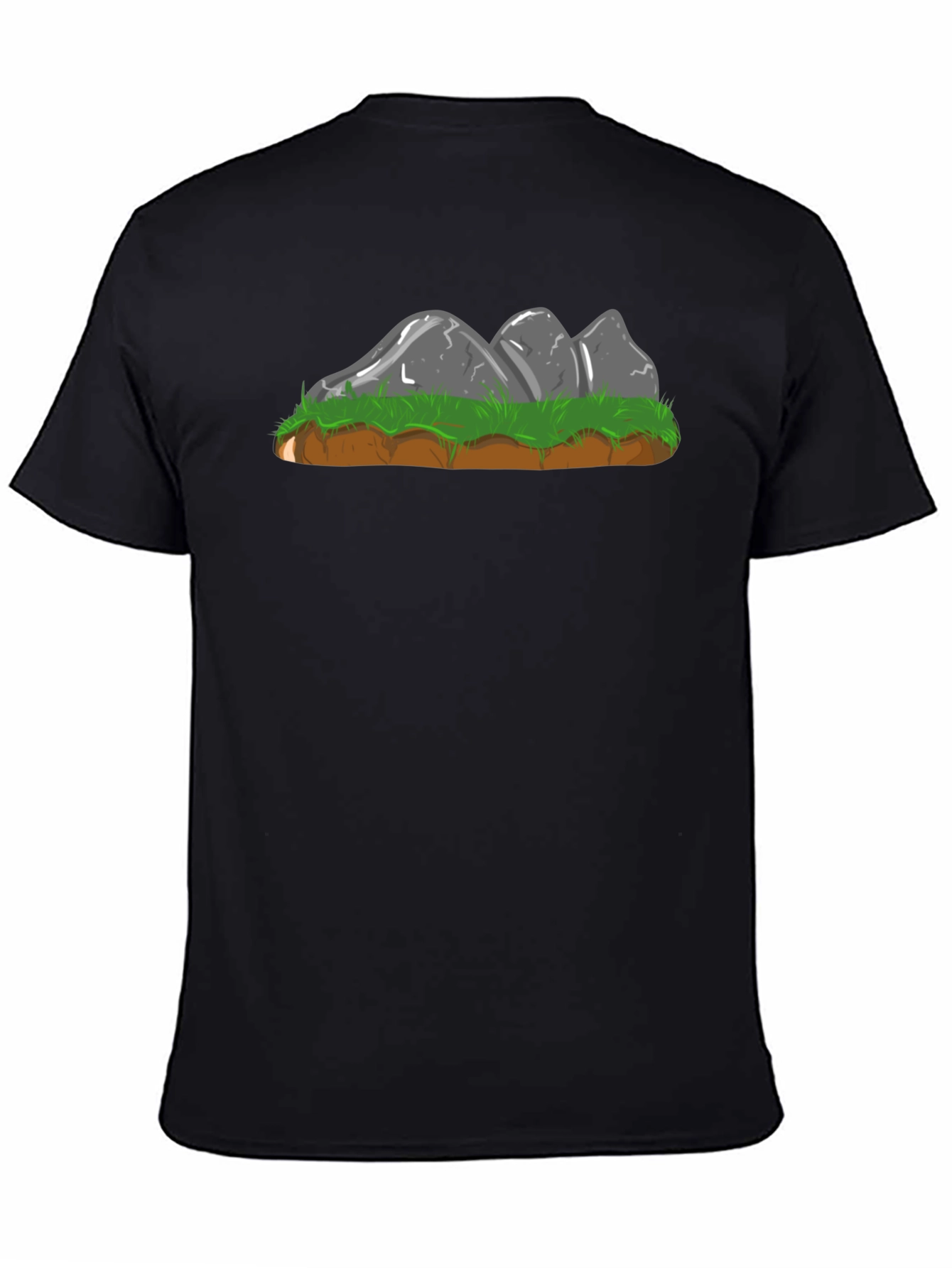 Cartoon Rock Formation Graphic Tee - Black