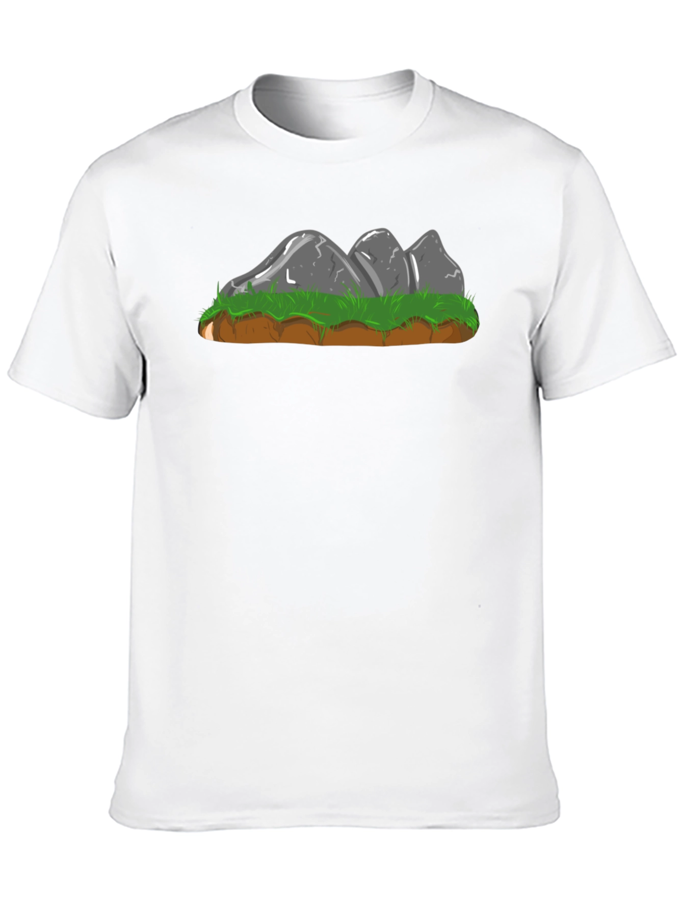 Cartoon Rock Formation Graphic Tee - Black