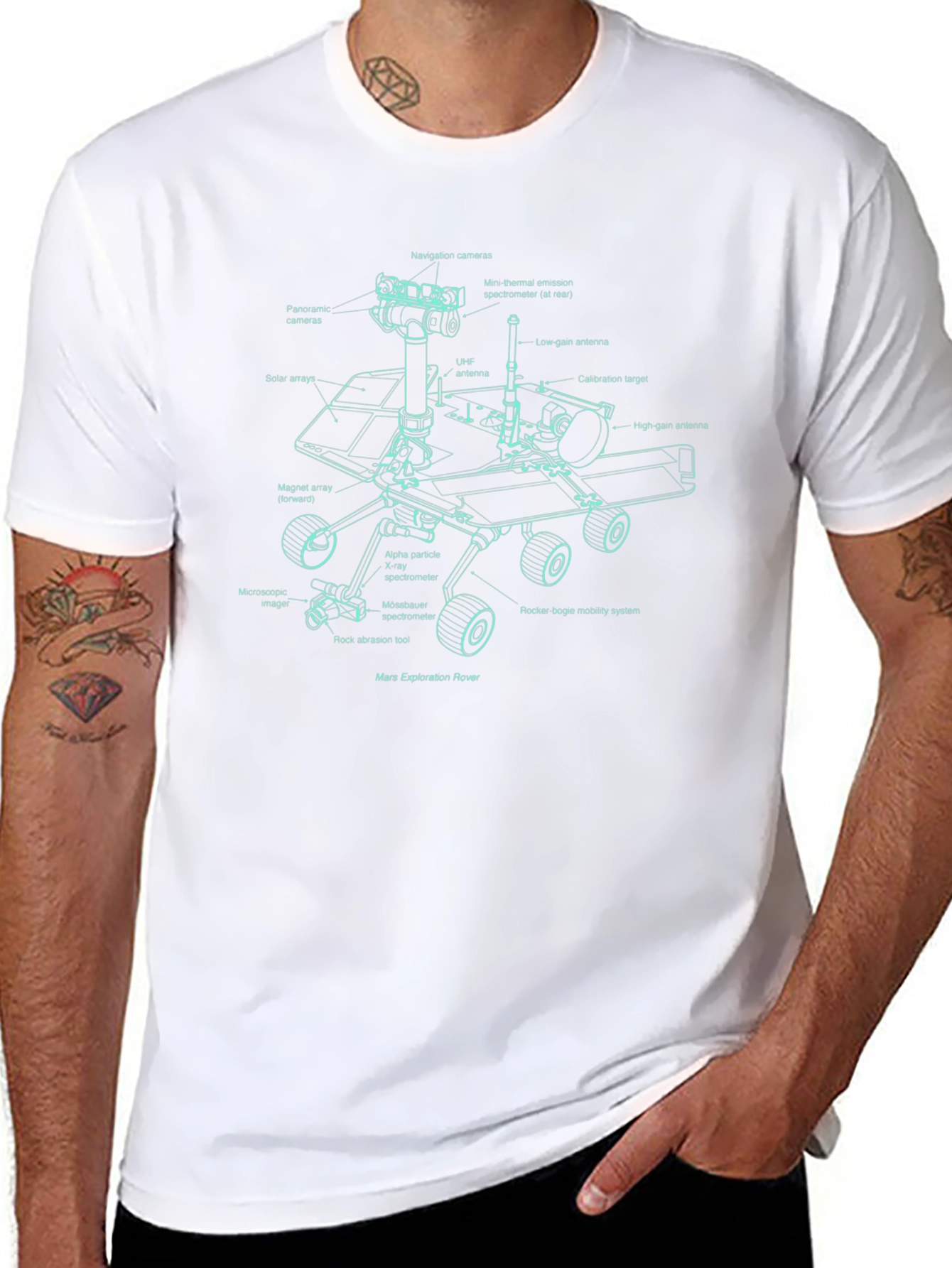 Mars Rover Blueprint T-Shirt