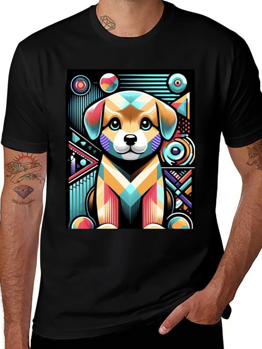 Abstract Puppy Graphic Tee