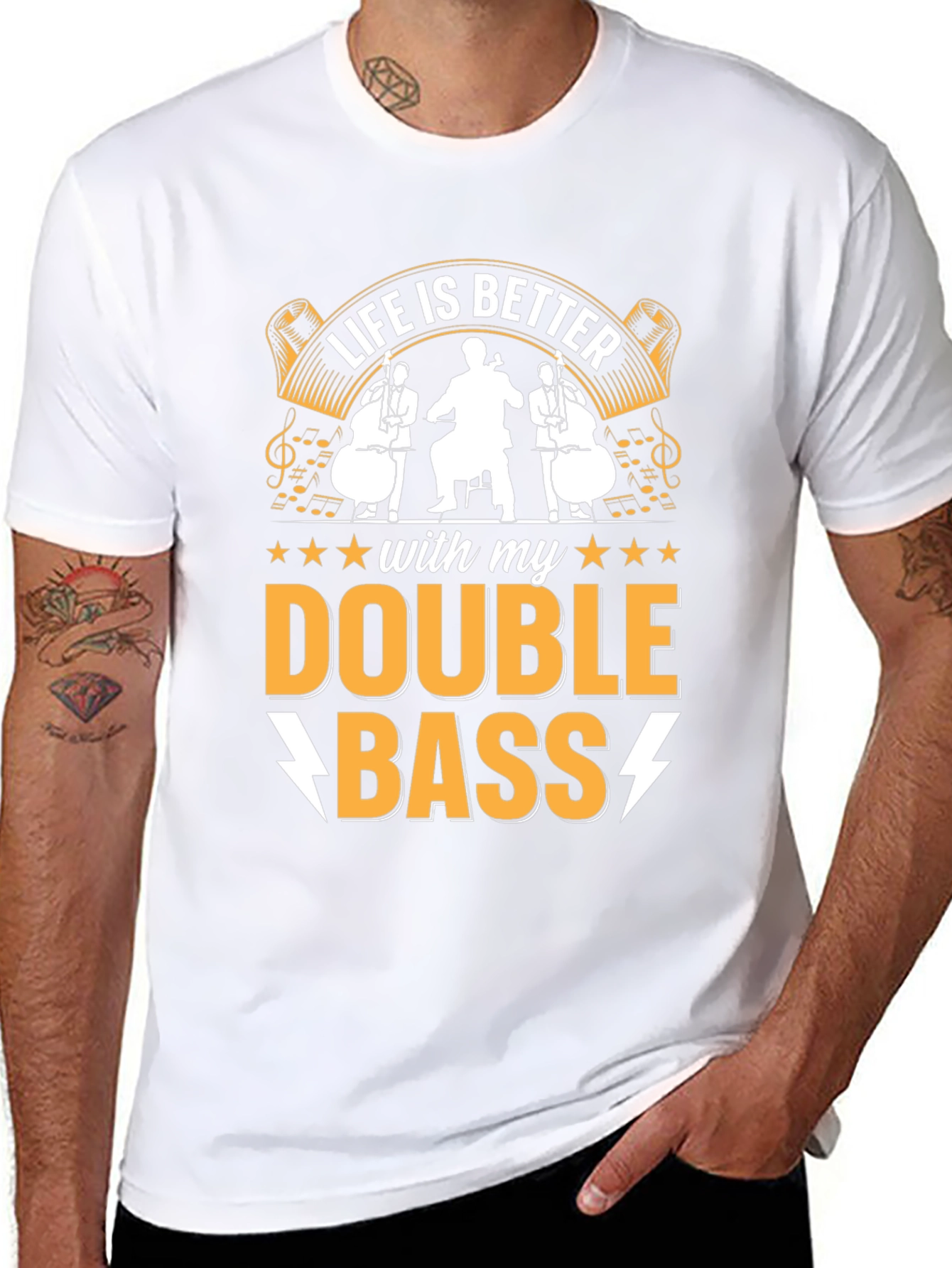 Life is Better with Double Bass T-Shirt
