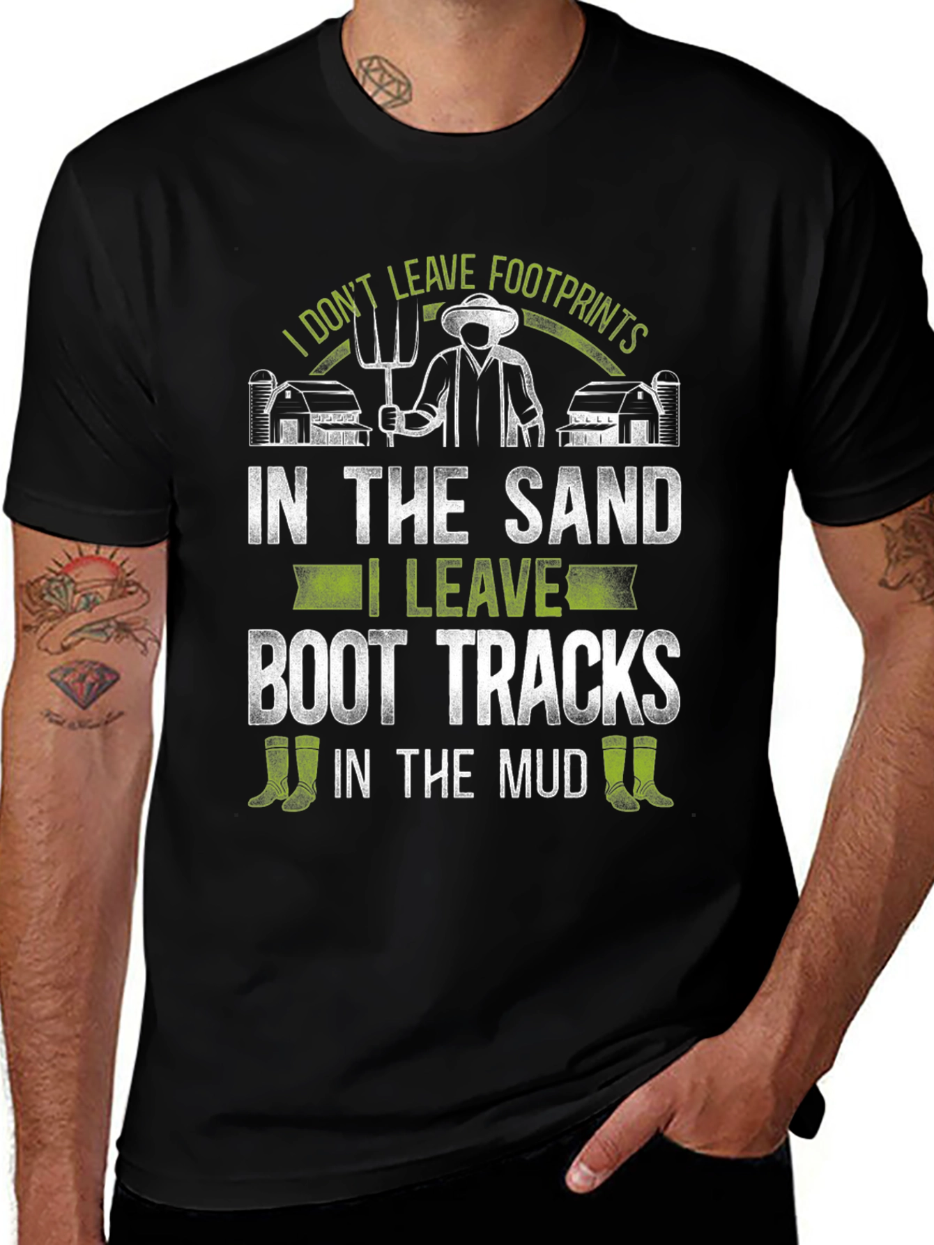 Farmer Boot Tracks Graphic Tee