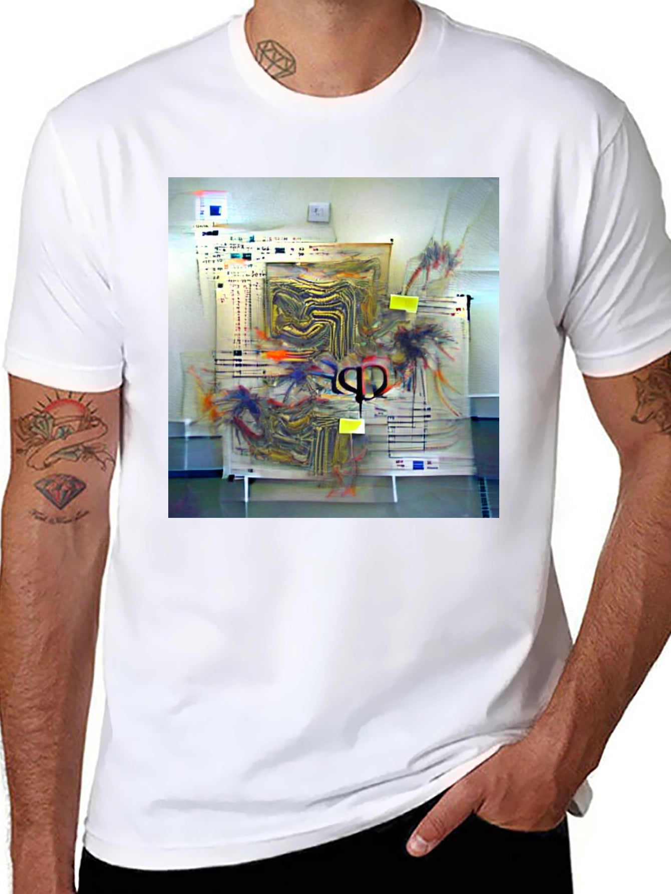 Abstract Art Black T-Shirt