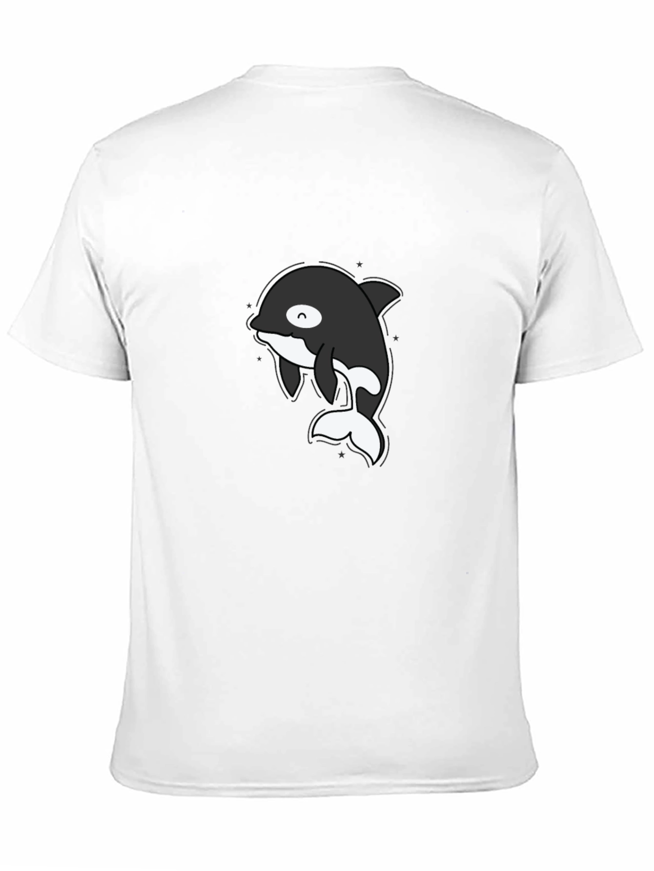 Cute Orca T-Shirt - Black Cotton Tee