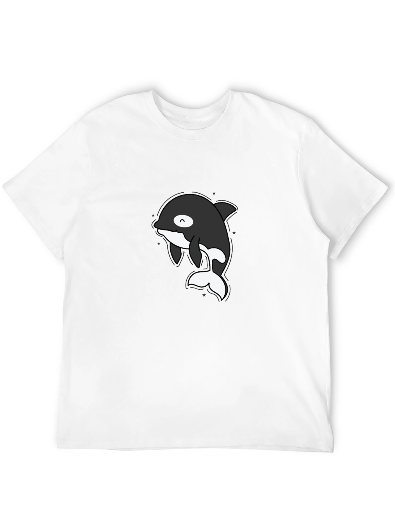 Cute Orca T-Shirt - Black Cotton Tee