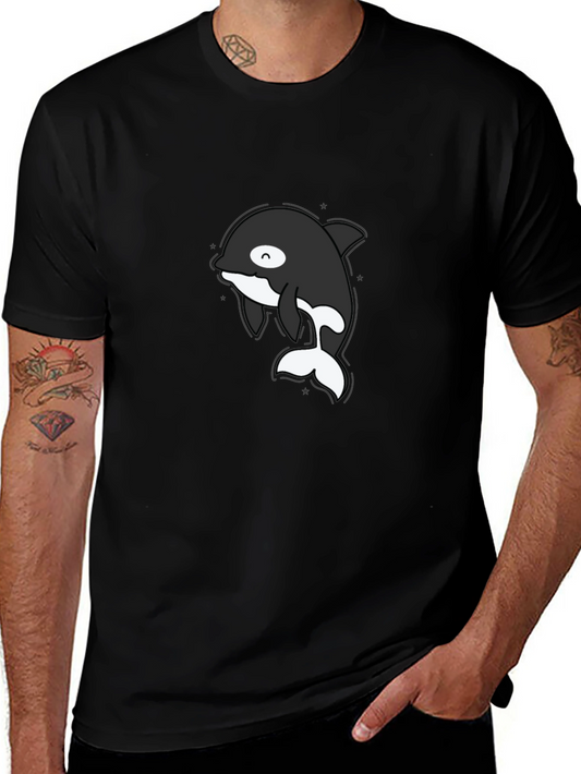 Cute Orca T-Shirt - Black Cotton Tee