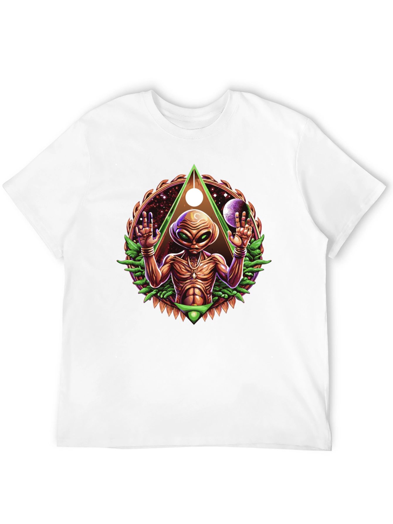 Alien Graphic Tee - Cosmic Design Black T-Shirt