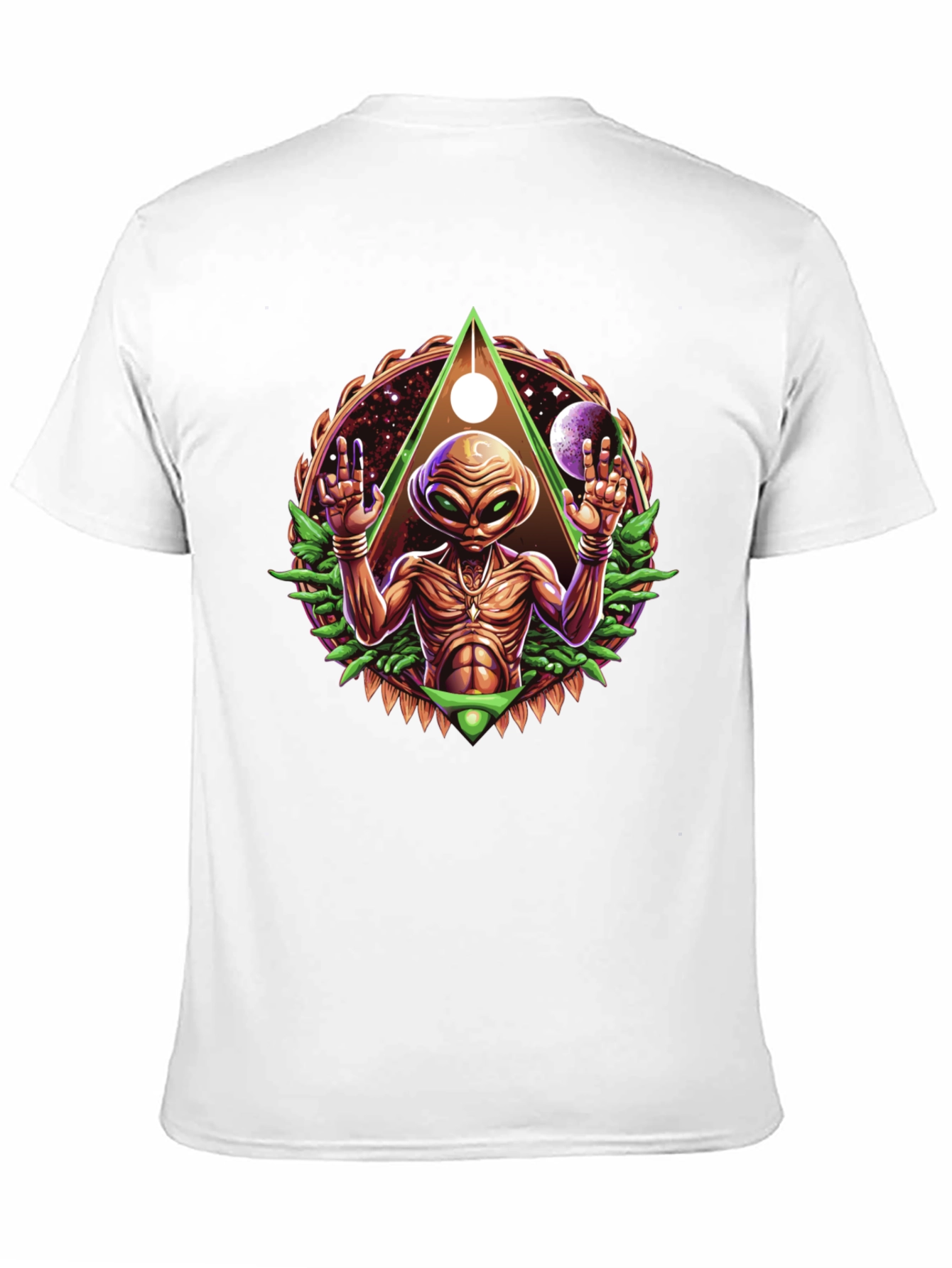 Alien Graphic Tee - Cosmic Design Black T-Shirt