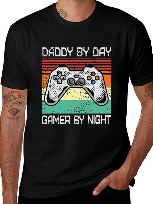 Daddy By Day Gamer By Night Graphic Tee