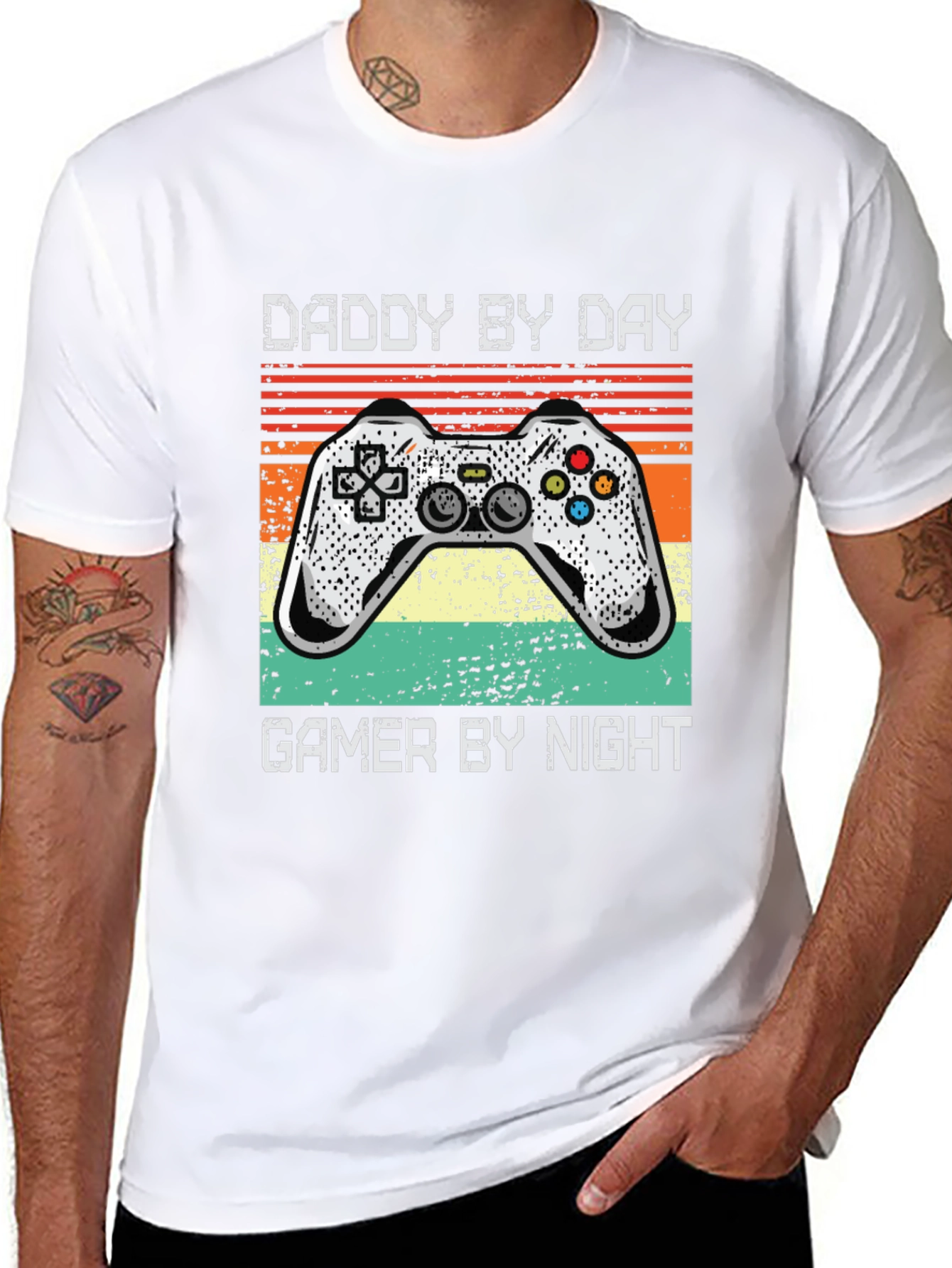 Daddy By Day Gamer By Night Graphic Tee