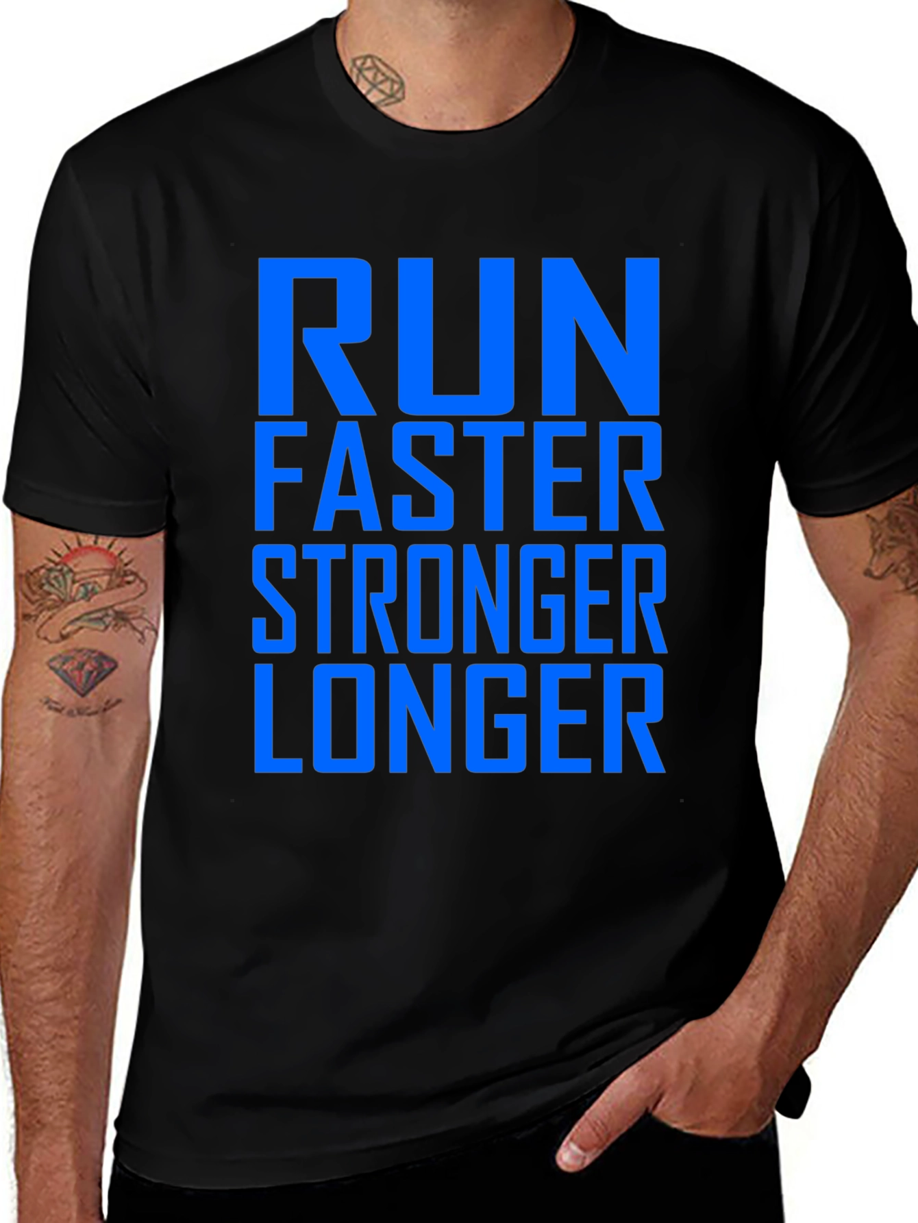 Run Faster Stronger Longer Graphic Tee