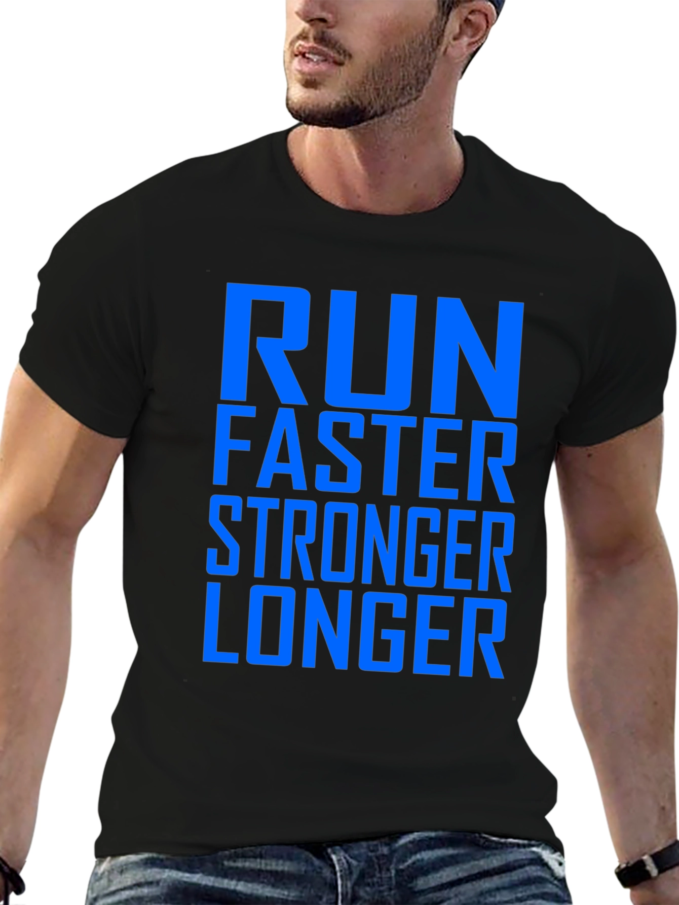 Run Faster Stronger Longer Graphic Tee