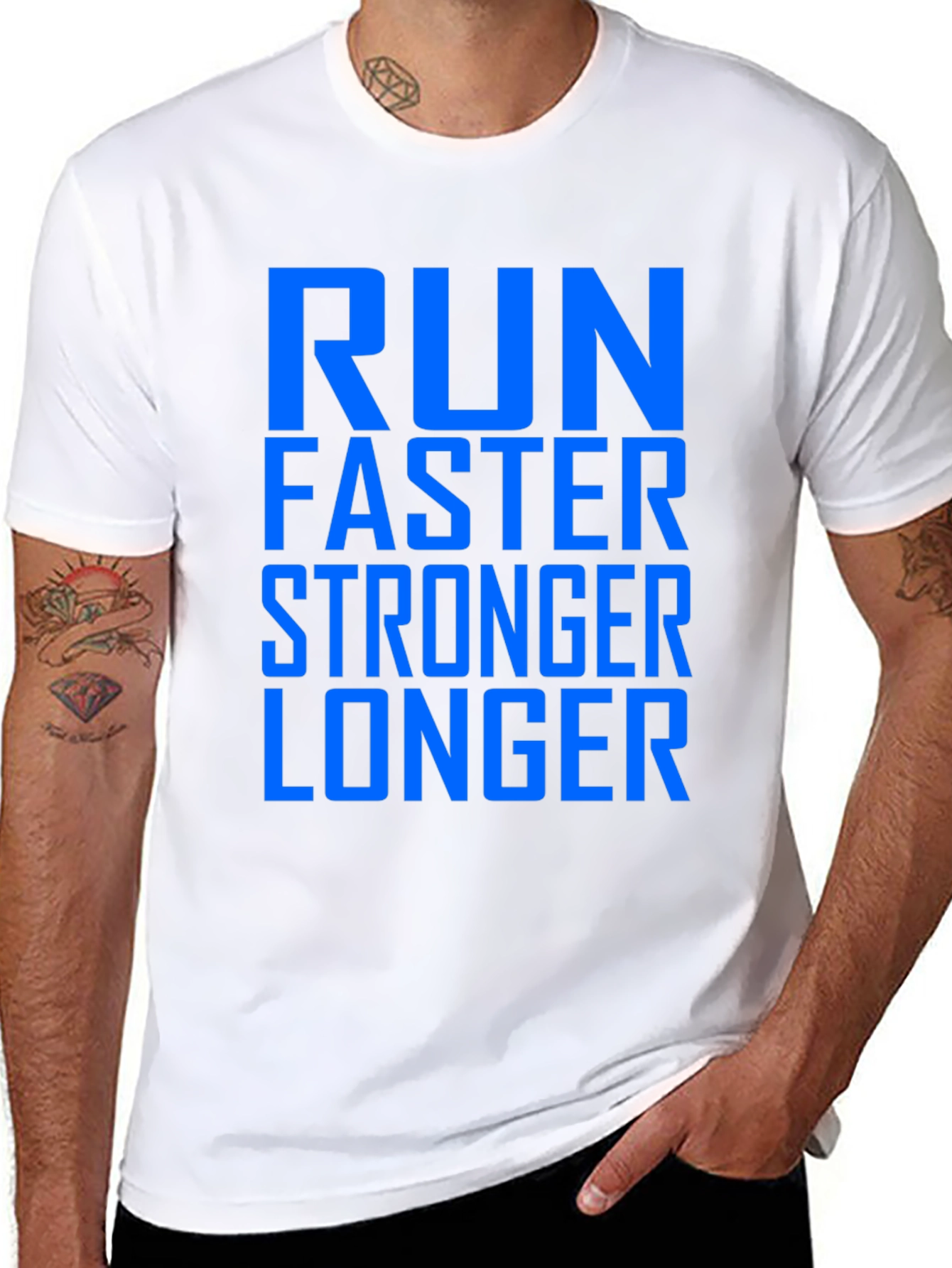 Run Faster Stronger Longer Graphic Tee