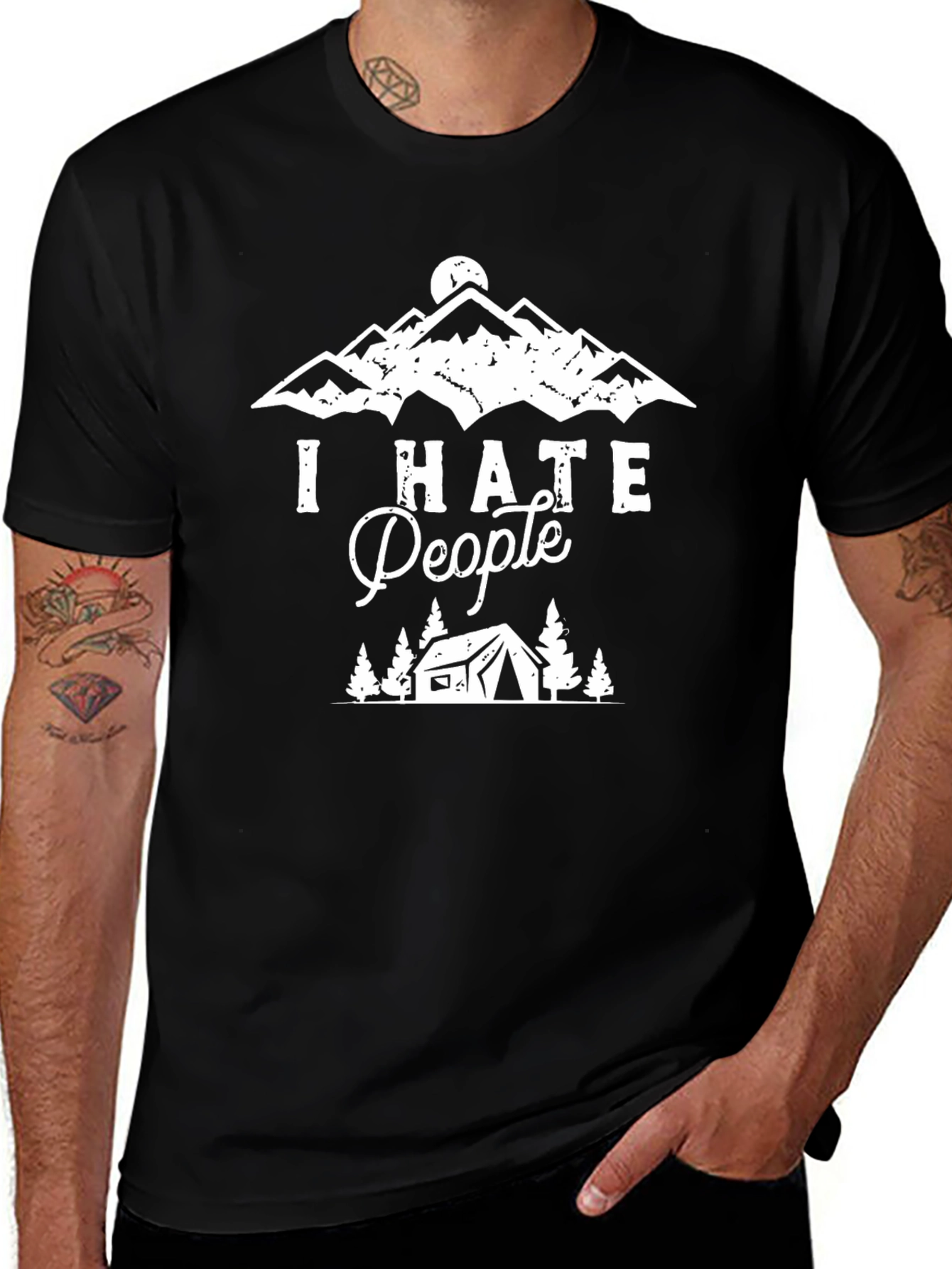 I Hate People Camping Graphic Tee