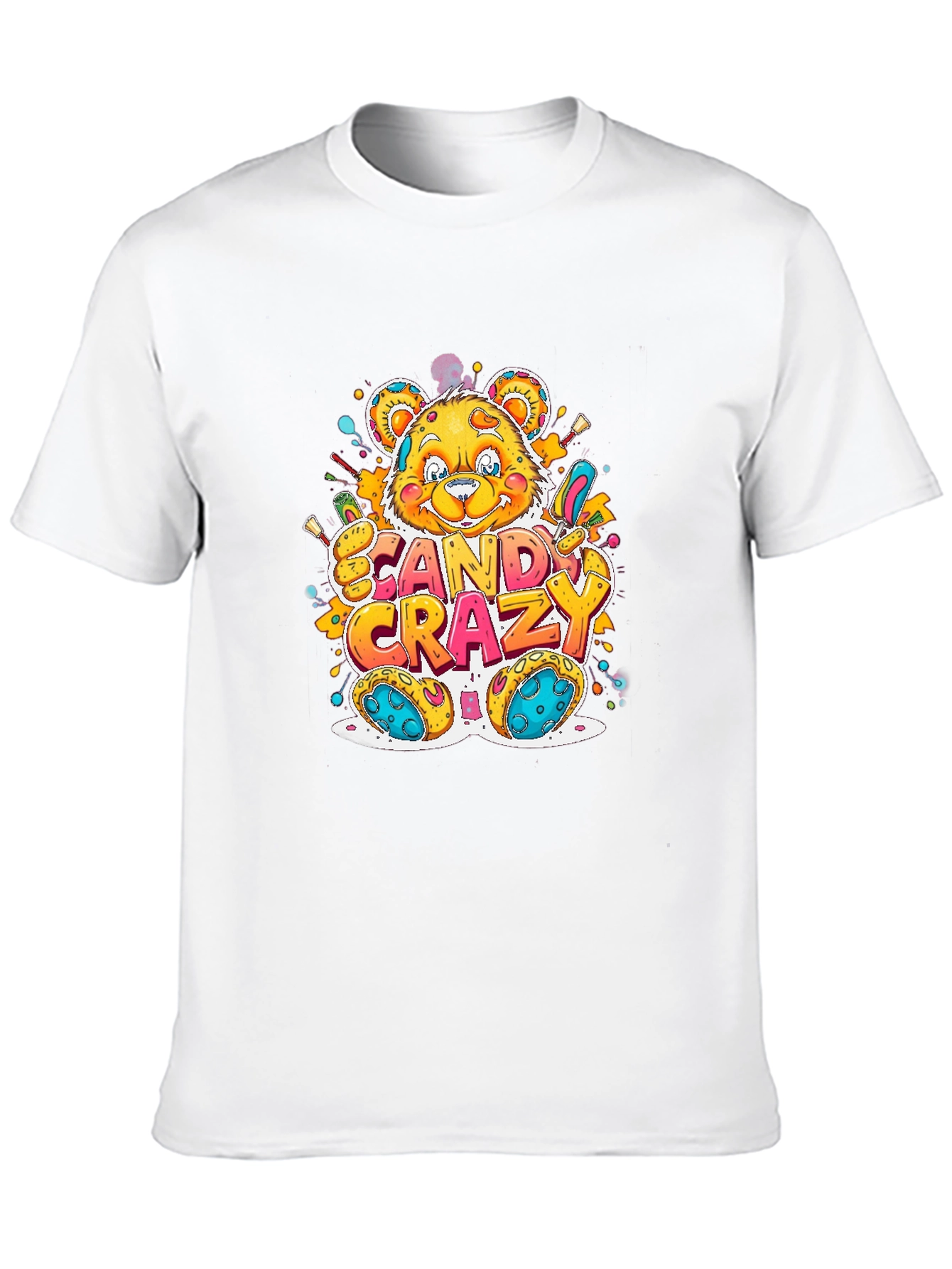 Candy Crazy Bear Graphic T-Shirt